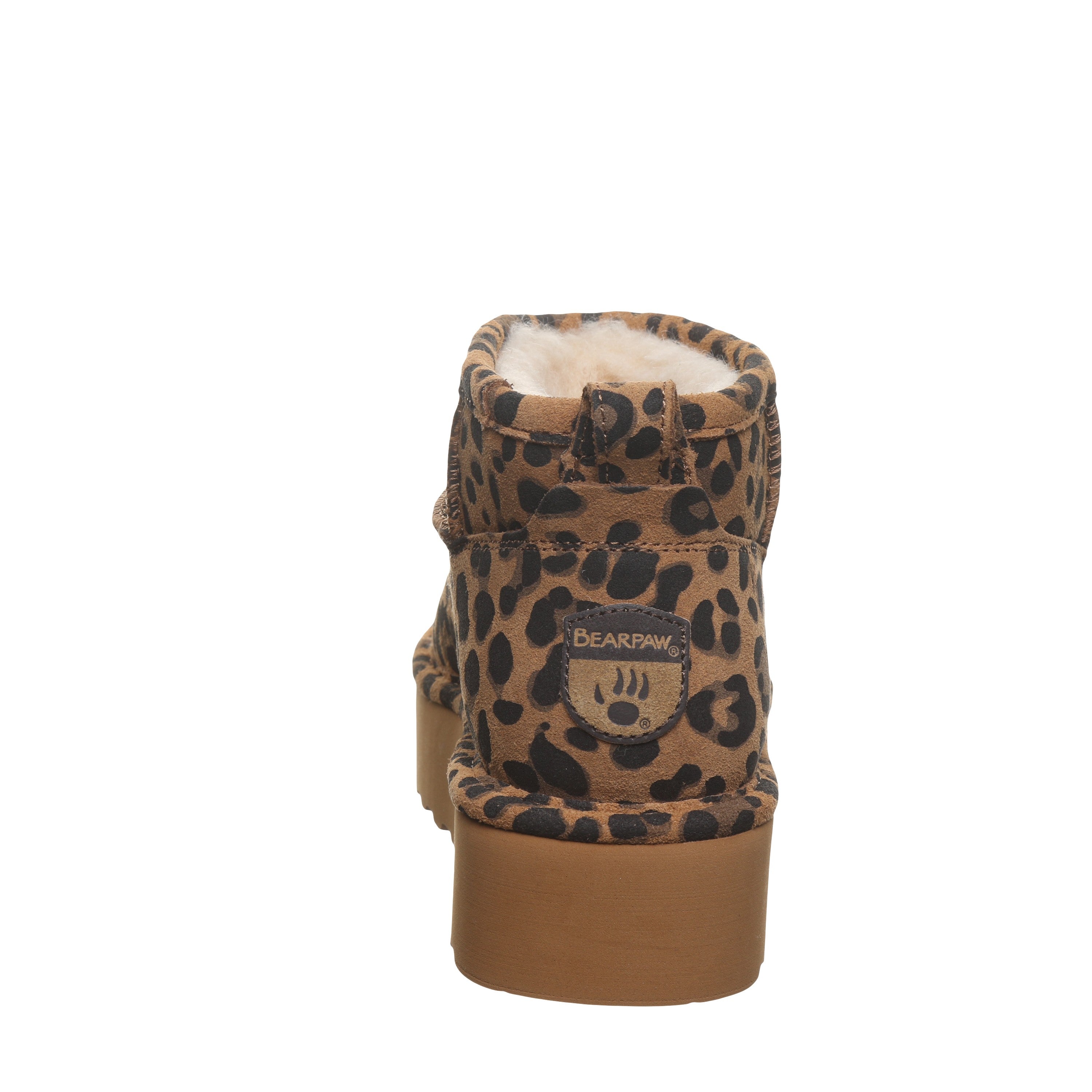 Bearpaw RETRO SHORTY EXOTIC Women's Boots - 3337W - Tobacco Leopard - back view