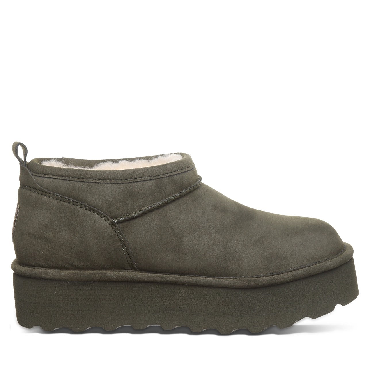 Bearpaw RETRO SUPER SHORTY VEGAN Women's Boots - 3132W - Algae - side view 2