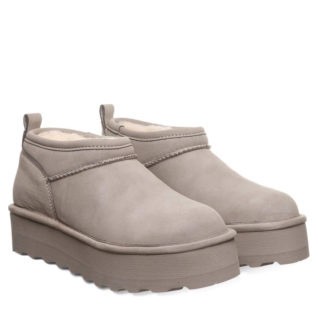 Bearpaw RETRO SUPER SHORTY VEGAN Women's Boots - 3132W - Stone - pair view