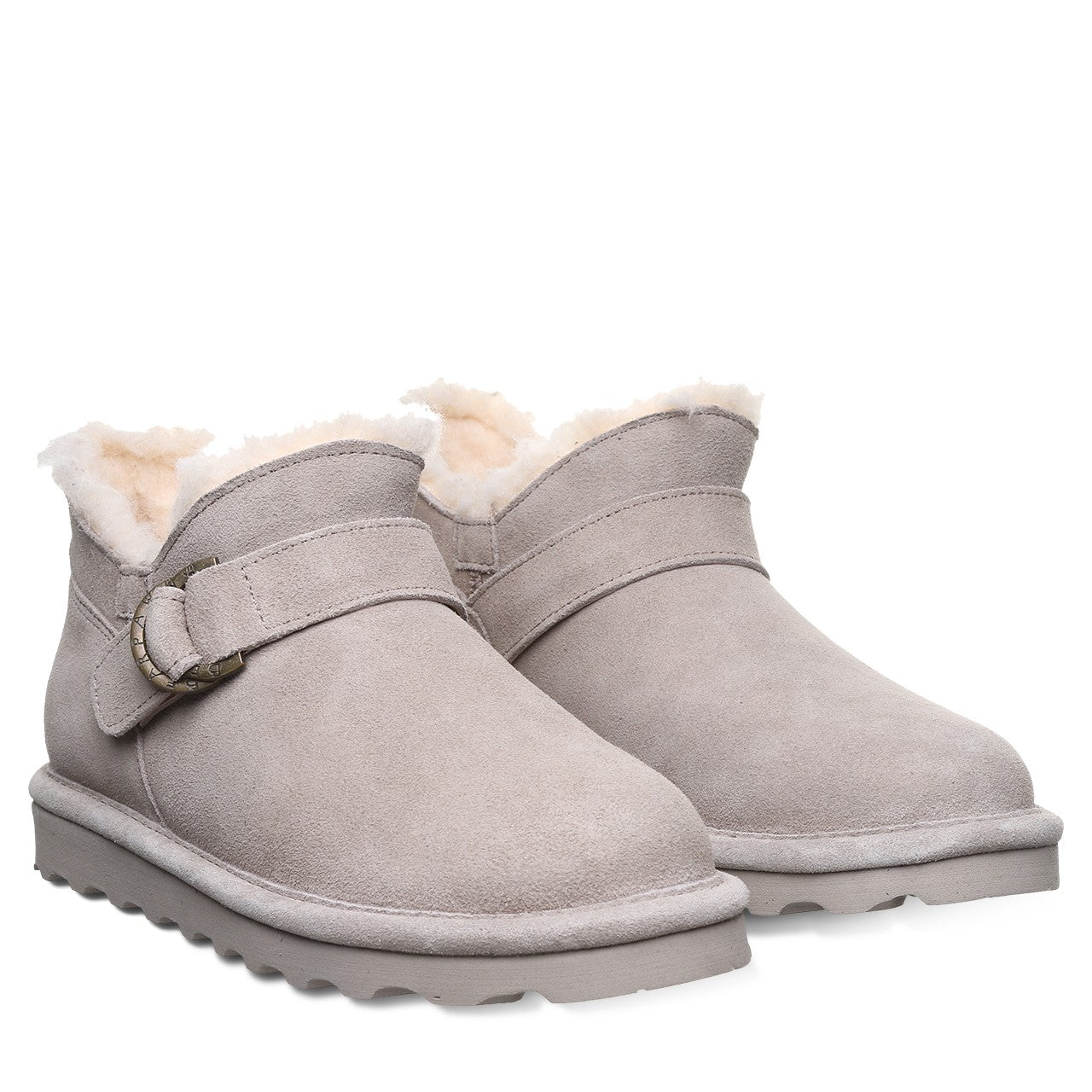 Bearpaw SHORTY BUCKLE Women's Boots - 3050W - Mushroom - pair view