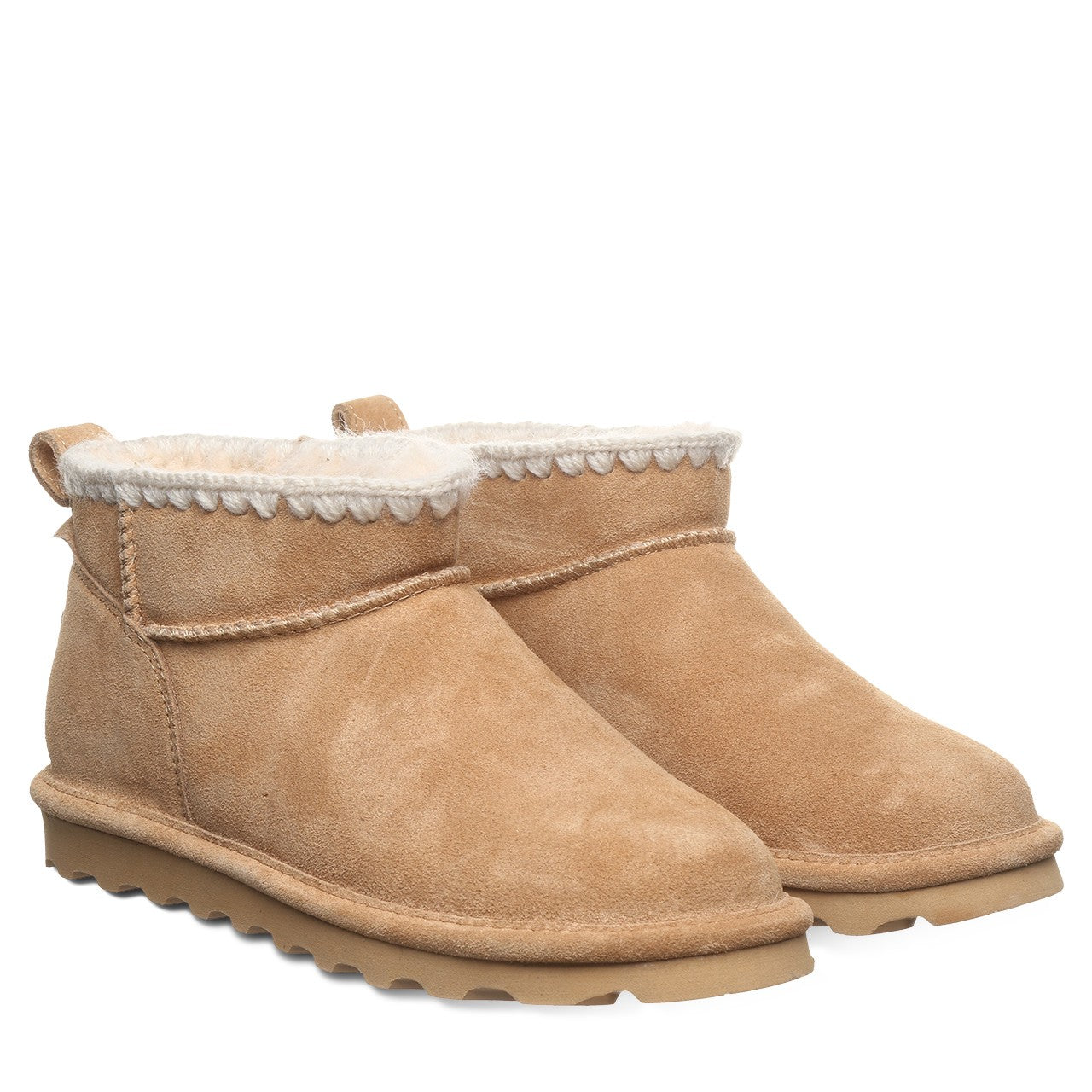 Bearpaw SHORTY CROCHET Women's Boots - 3113W - Iced Coffee - pair view