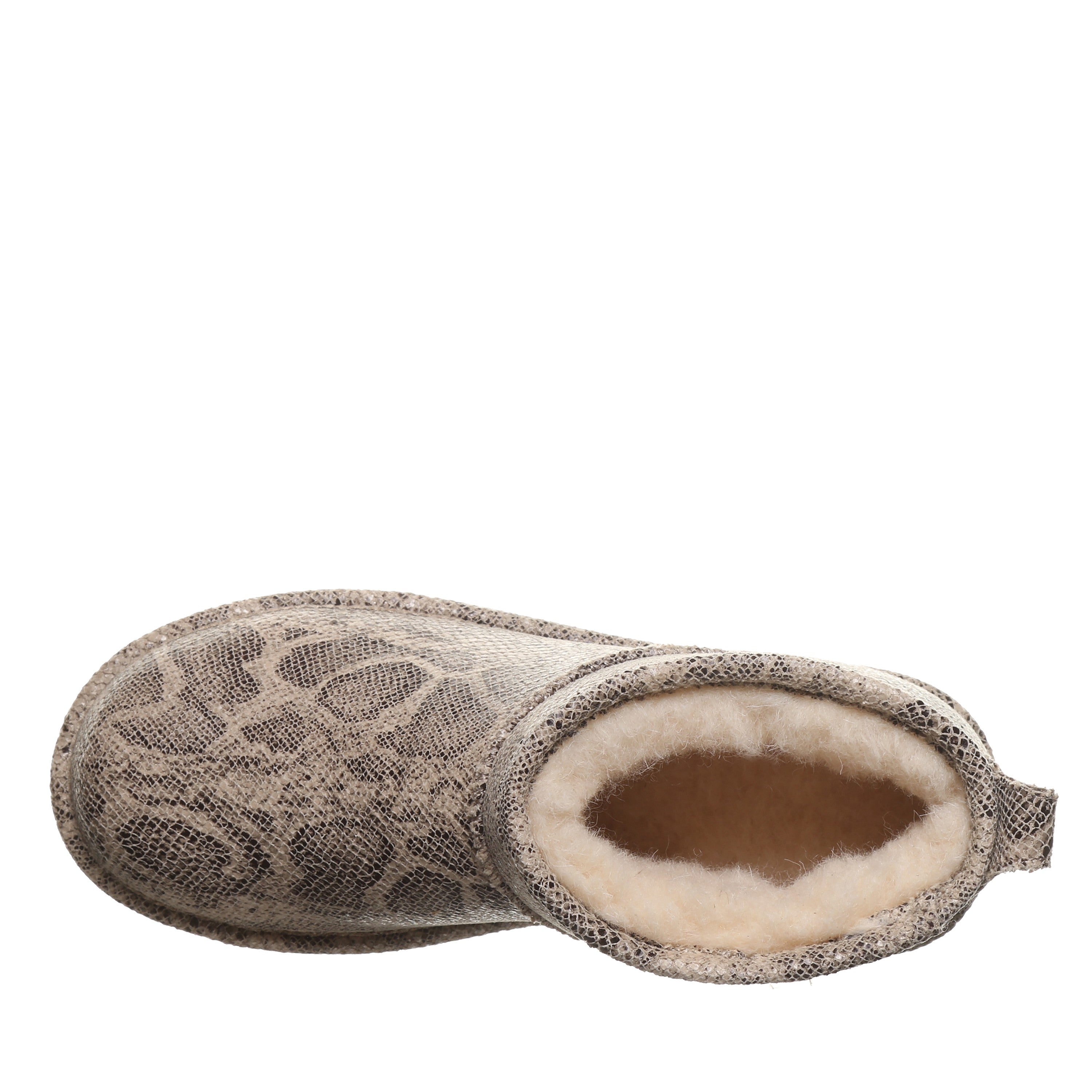 Bearpaw SHORTY EXOTIC Women's Boots - 2861W - Oat Snake - top view
