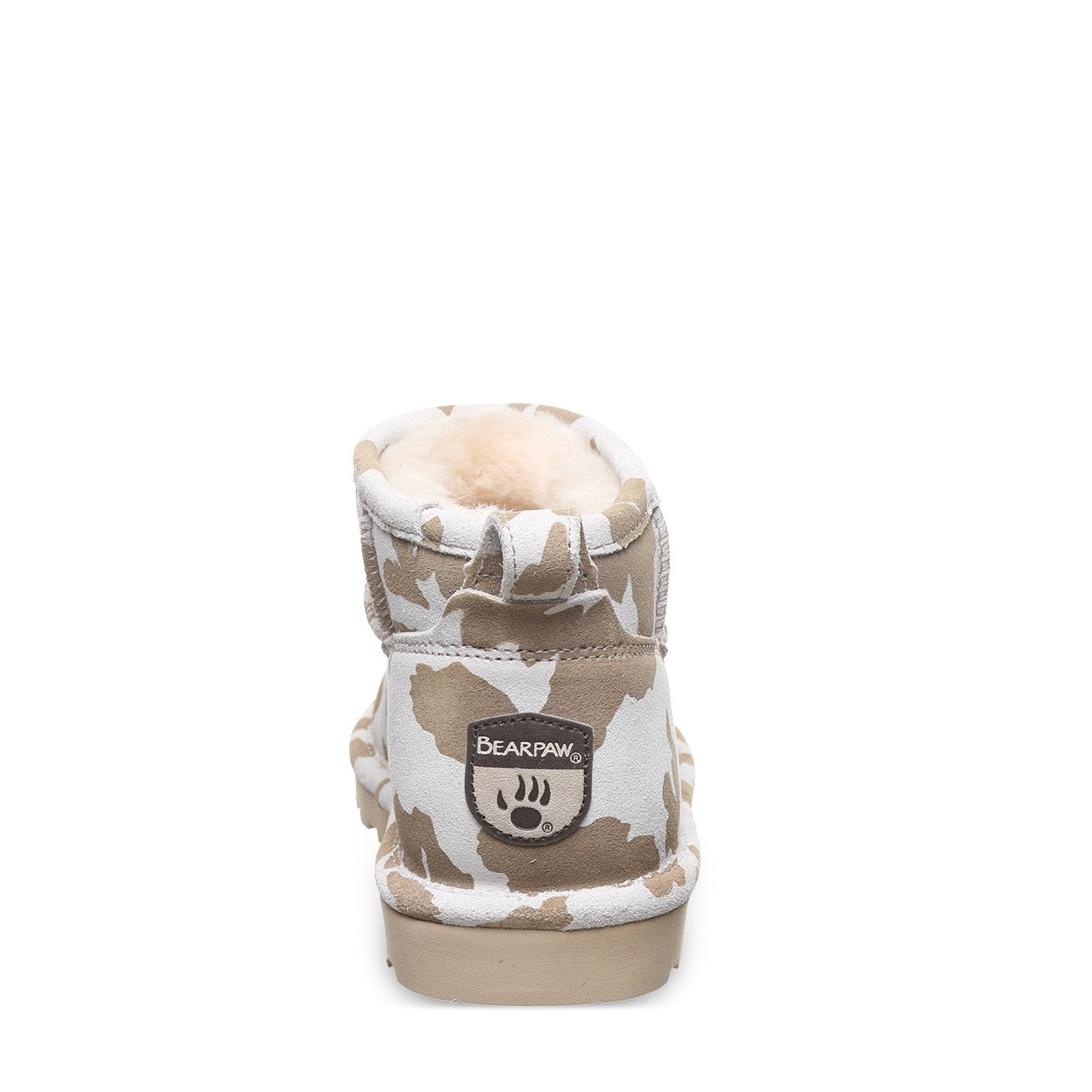 Bearpaw SHORTY EXOTIC Women's Boots - 2861W - Tan Cow Print - back view