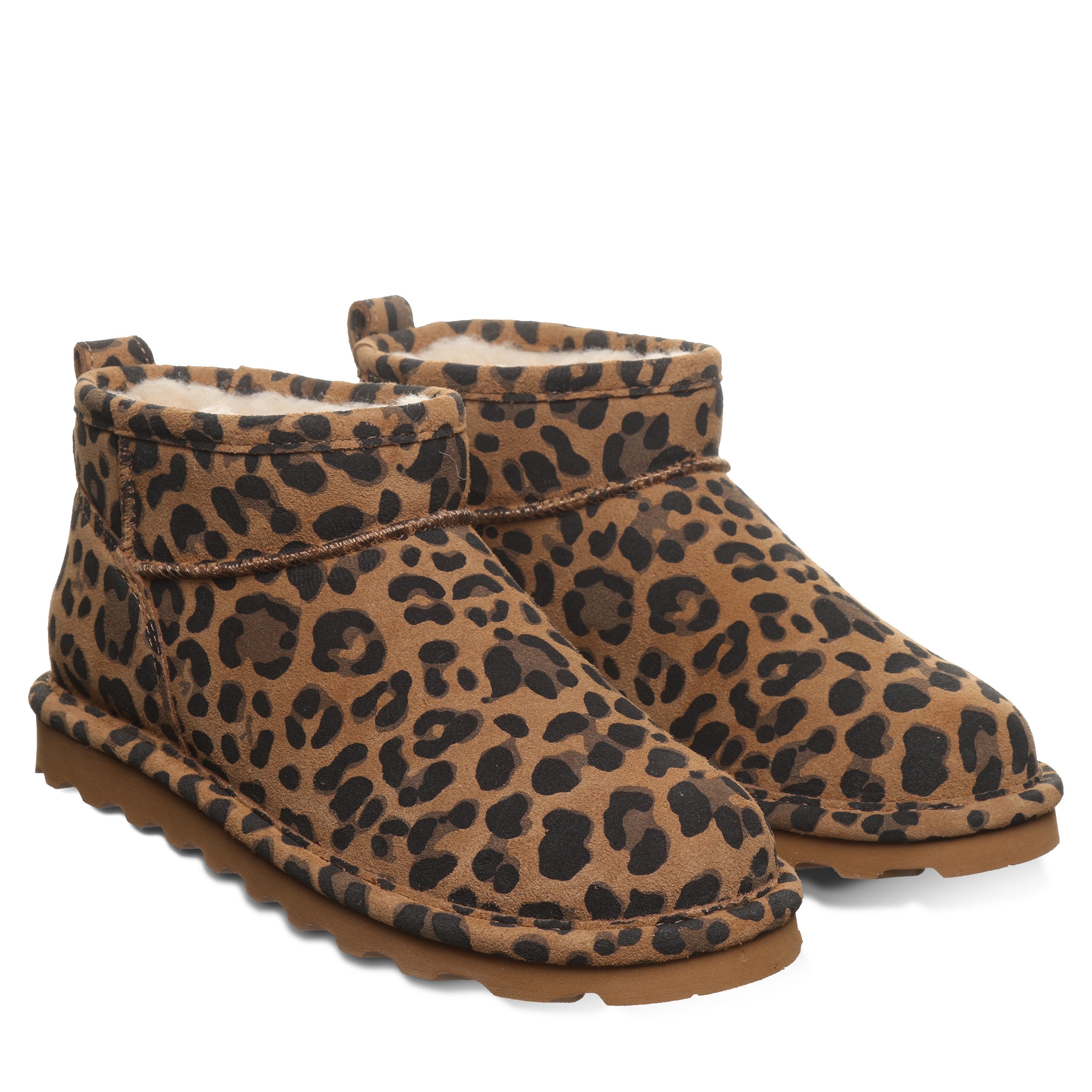 Bearpaw SHORTY EXOTIC Women's Boots - 2861W - Tobacco Leopard - pair view