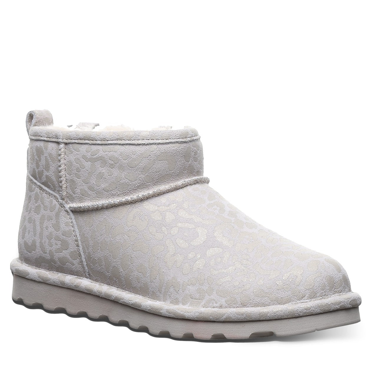 Bearpaw SHORTY EXOTIC Women's Boots - 2861W - Winter White Leopard Glitter - angle main