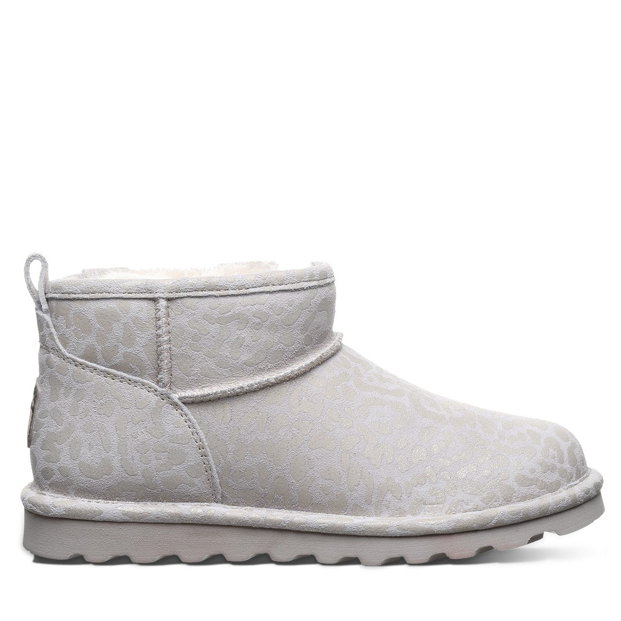 Bearpaw SHORTY EXOTIC Women's Boots - 2861W - Winter White Leopard Glitter - side view 2