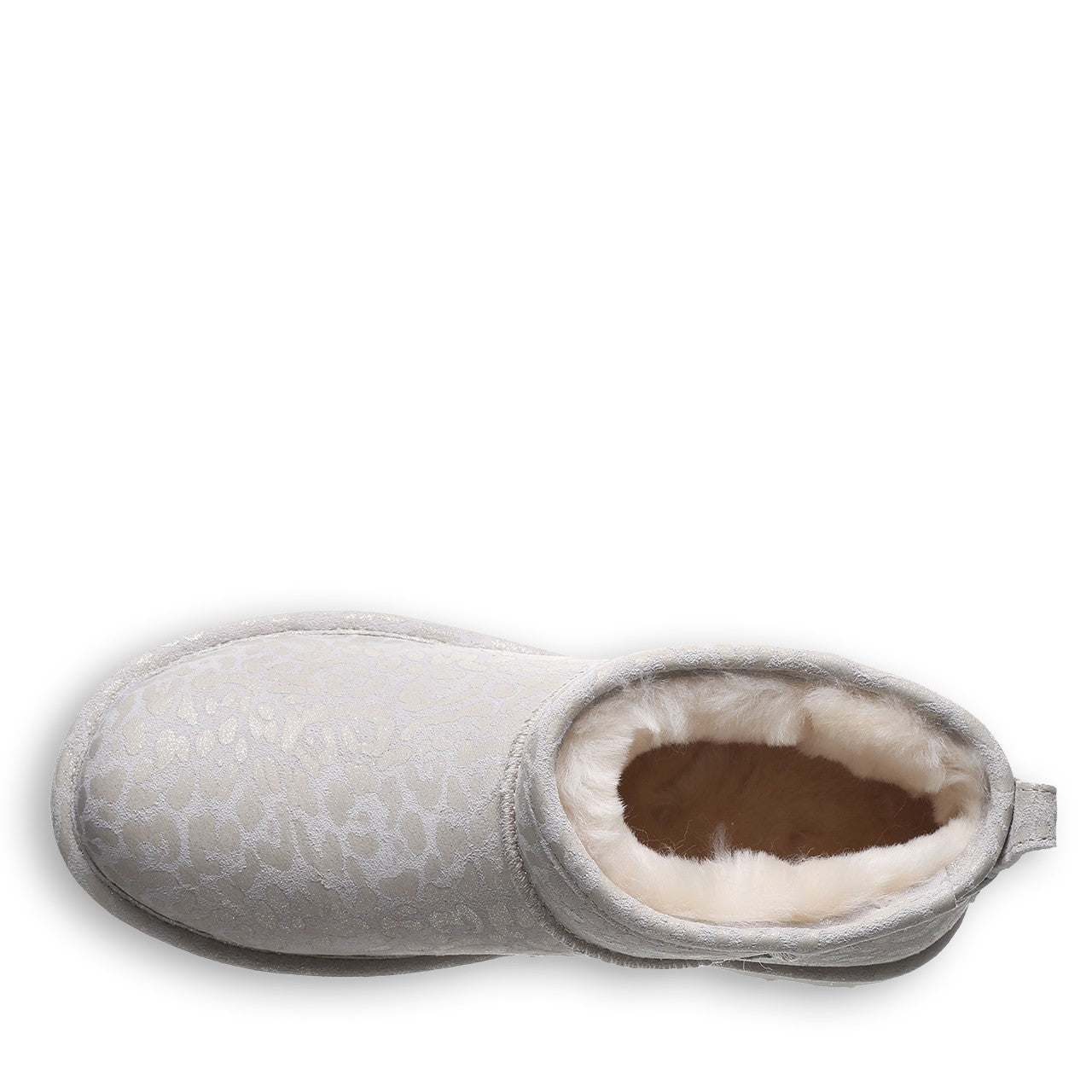 Bearpaw SHORTY EXOTIC Women's Boots - 2861W - Winter White Leopard Glitter - top view