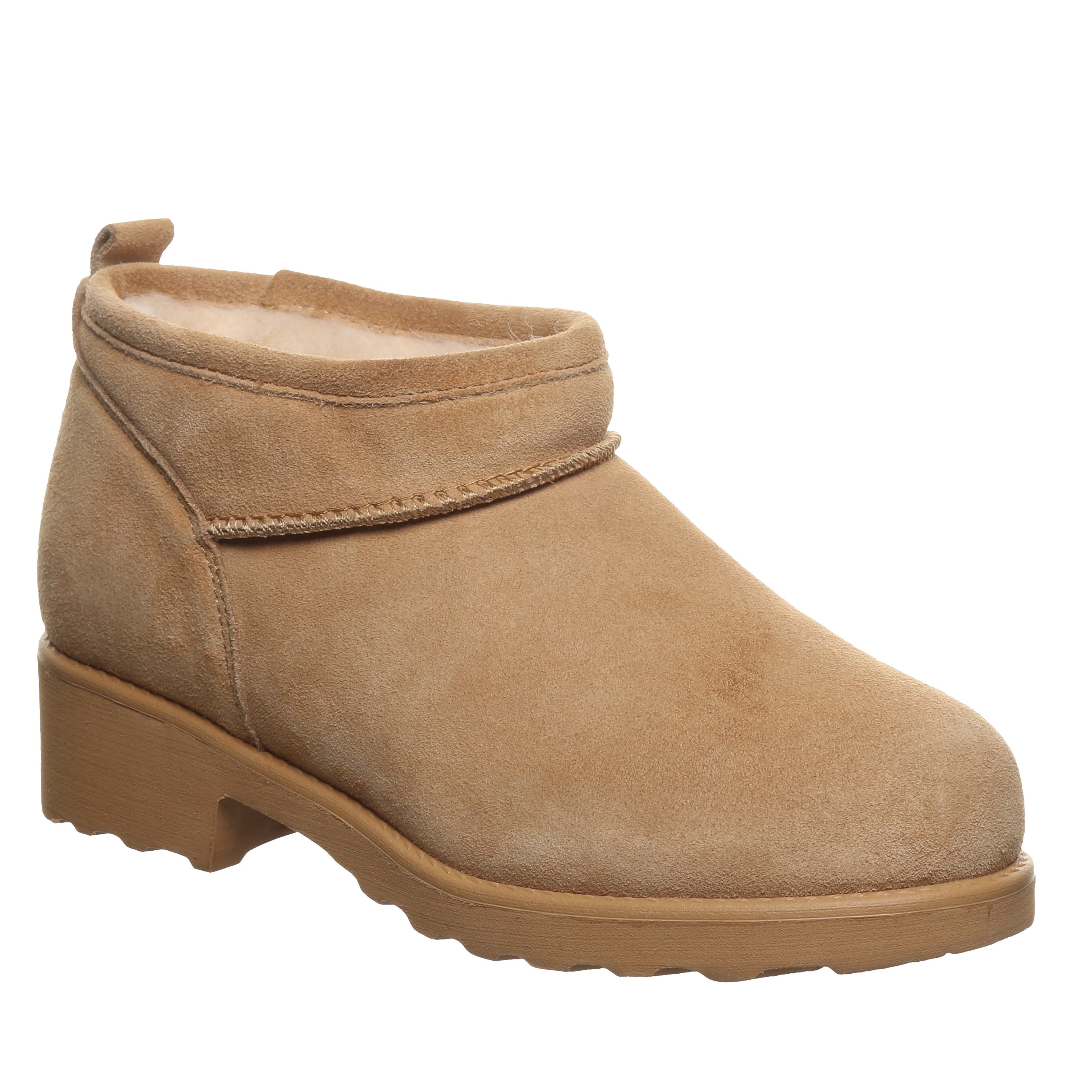 Bearpaw Sienna Women's Cozy Ankle Booties - 3341w in Iced Coffee