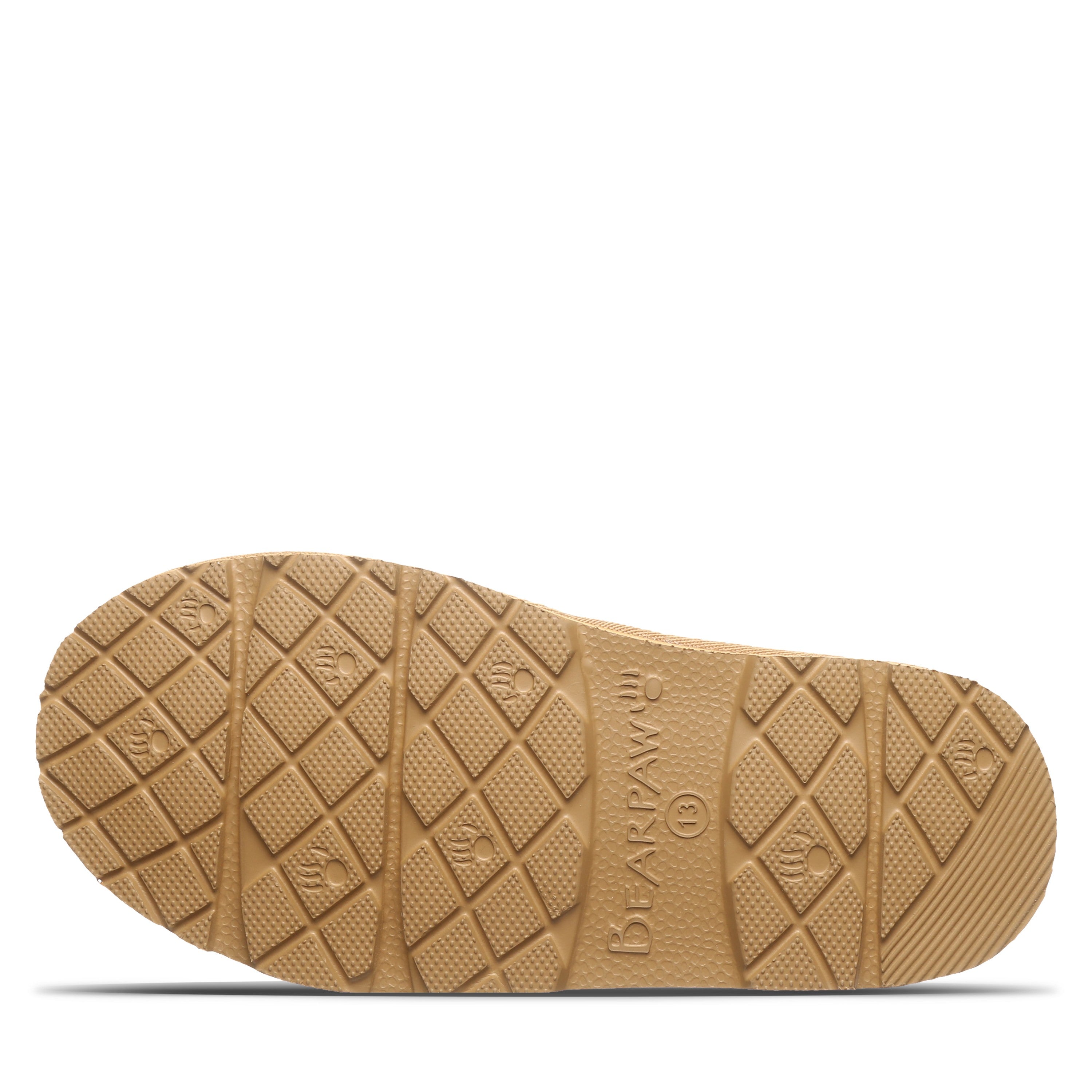 Bearpaw TABITHA YOUTH Youth's Slippers - 2973Y - Iced Coffee/leopard Trim - bottom view