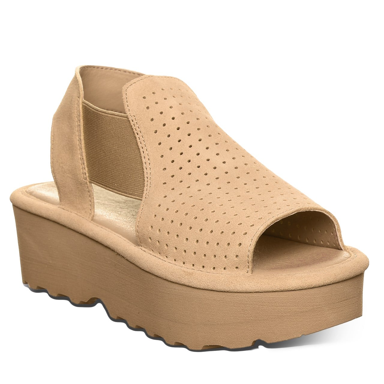 Bearpaw Tatiana Womens Comfort Flatform Sandals With Cushioned Support - 3537w in Iced Coffee