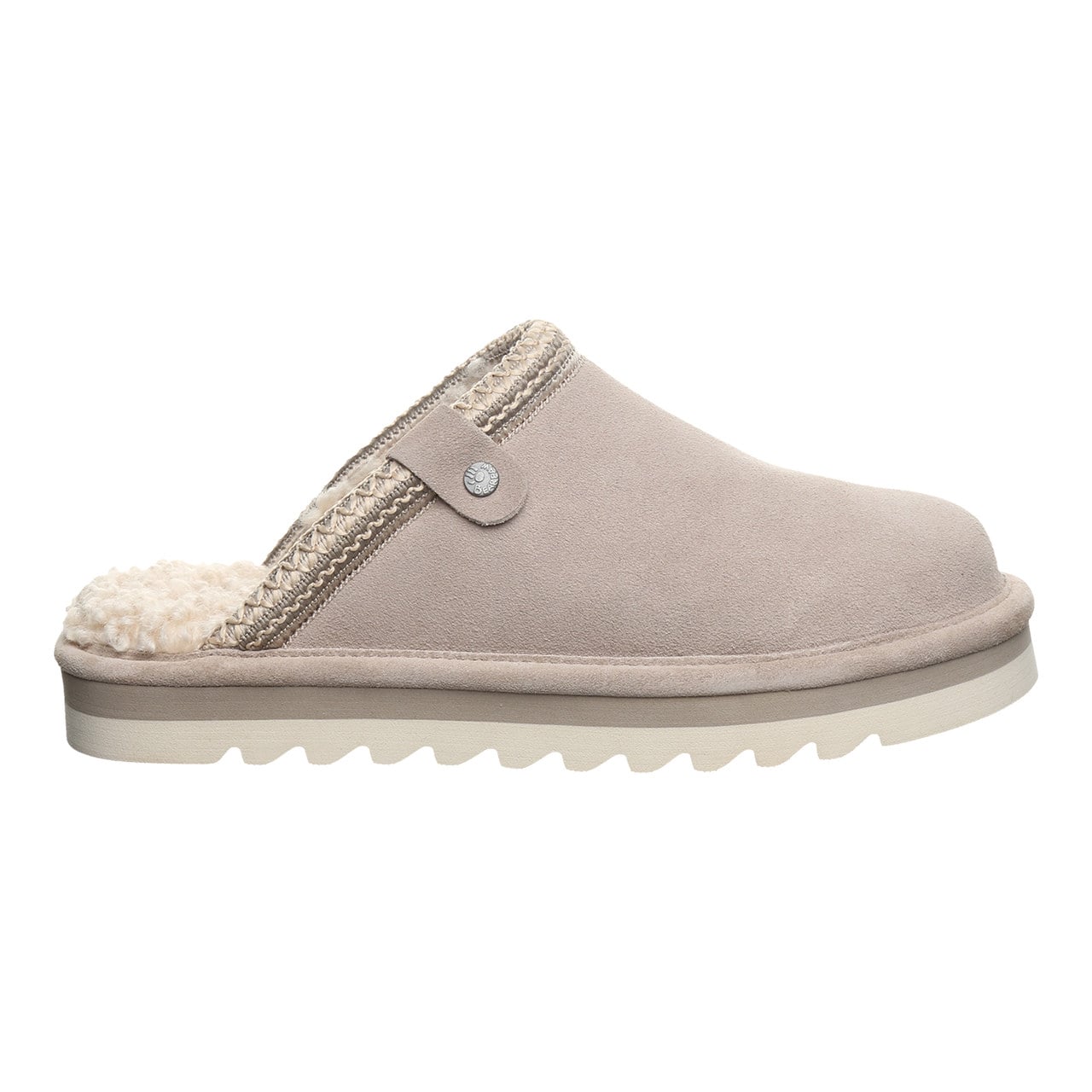 Bearpaw Arden Women's Easy-On Slippers - Stone - side view 2
