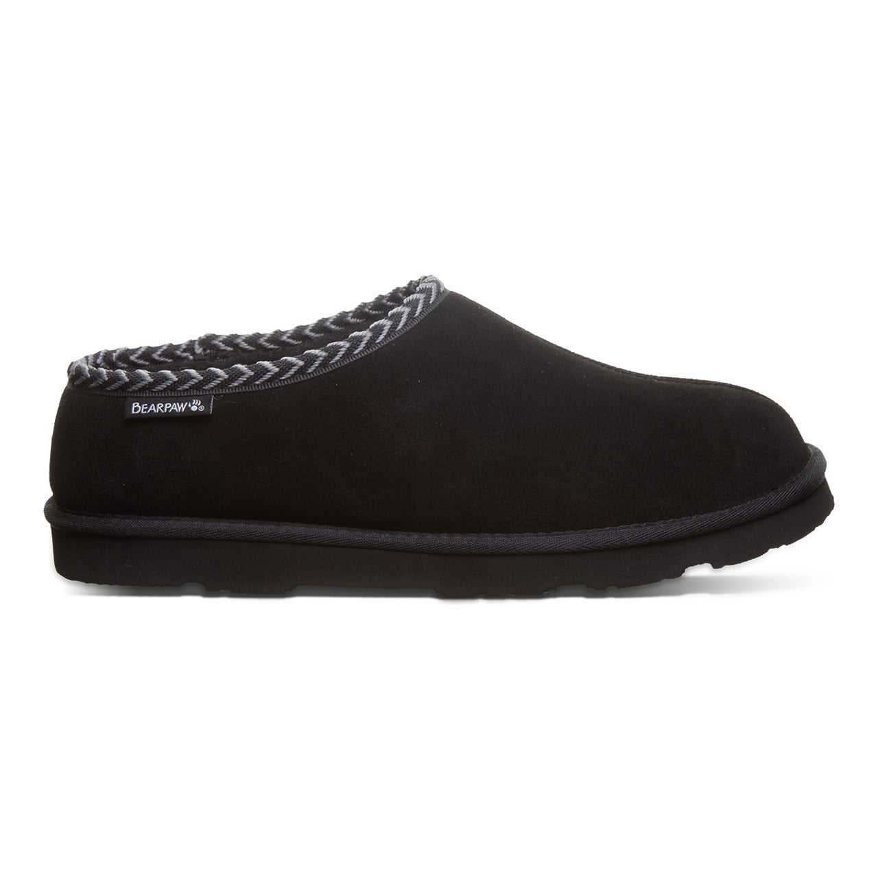 Beau Men's Slippers By Bearpaw - 3048m - BLACK - side view 2