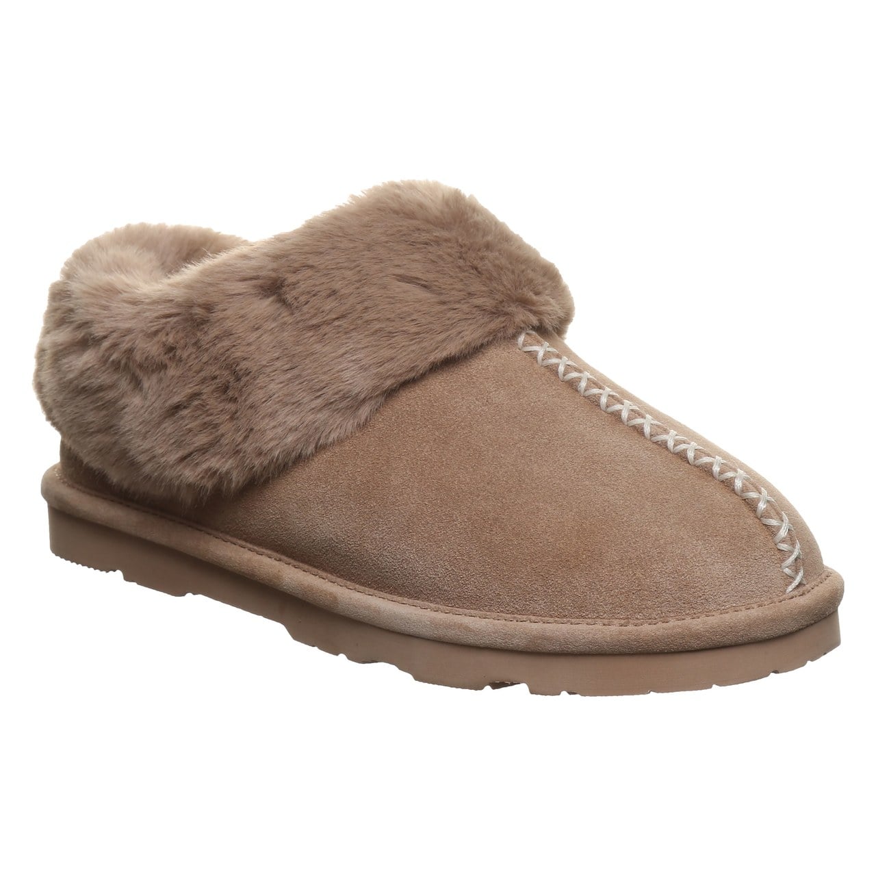 Bearpaw Bella Women's Slippers - 3334w | Cozy Suede Comfort Slippers - BIRCH - angle main