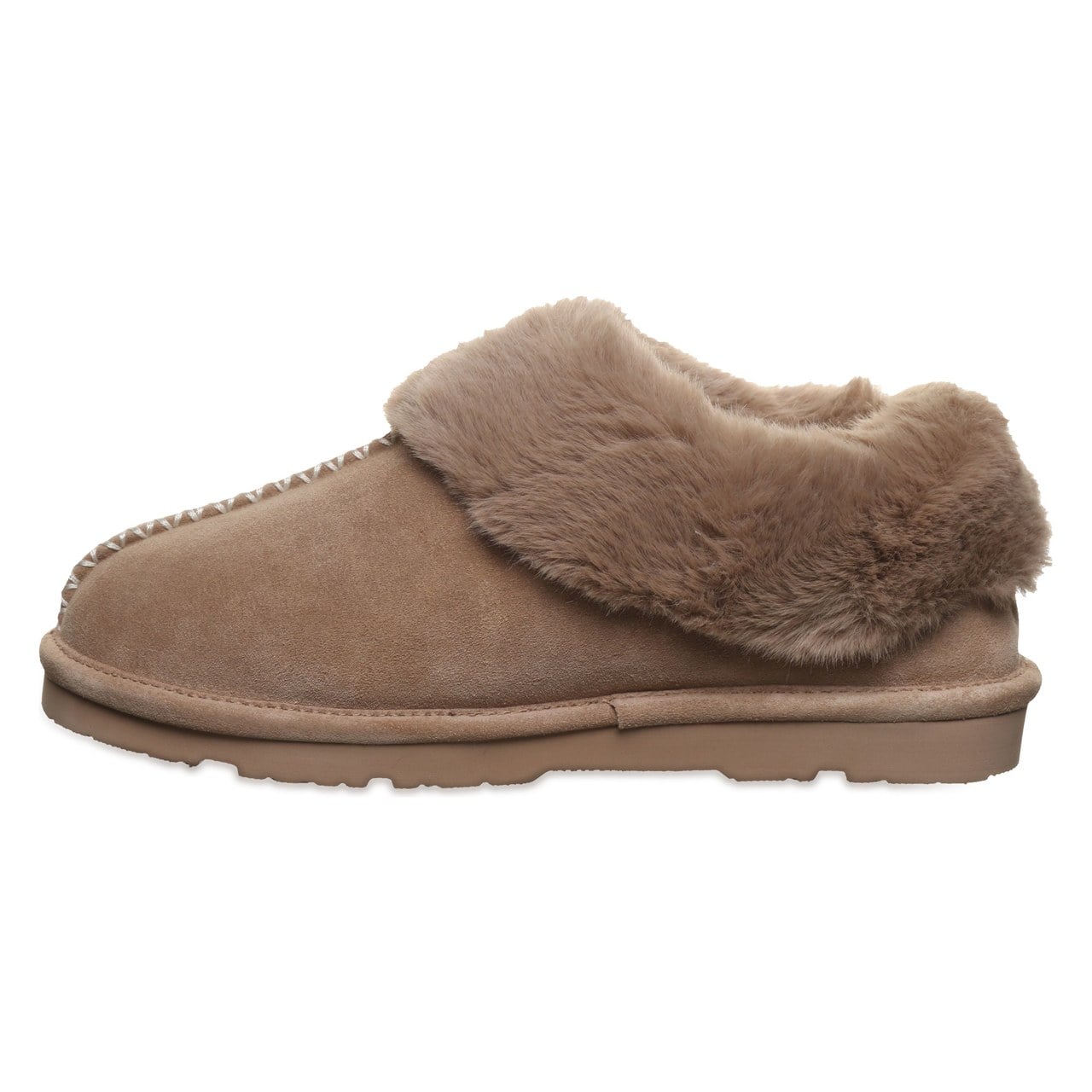 Bearpaw Bella Women's Slippers - 3334w | Cozy Suede Comfort Slippers - BIRCH - side view