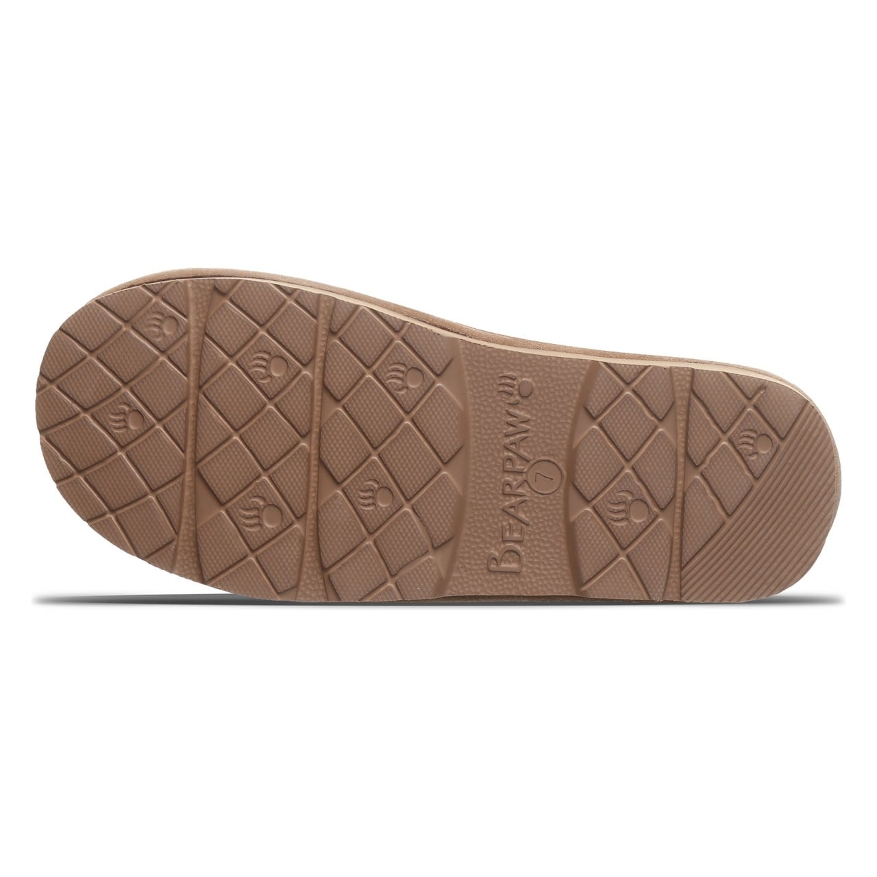 Bearpaw Bella Women's Slippers - 3334w | Cozy Suede Comfort Slippers - BIRCH - bottom view