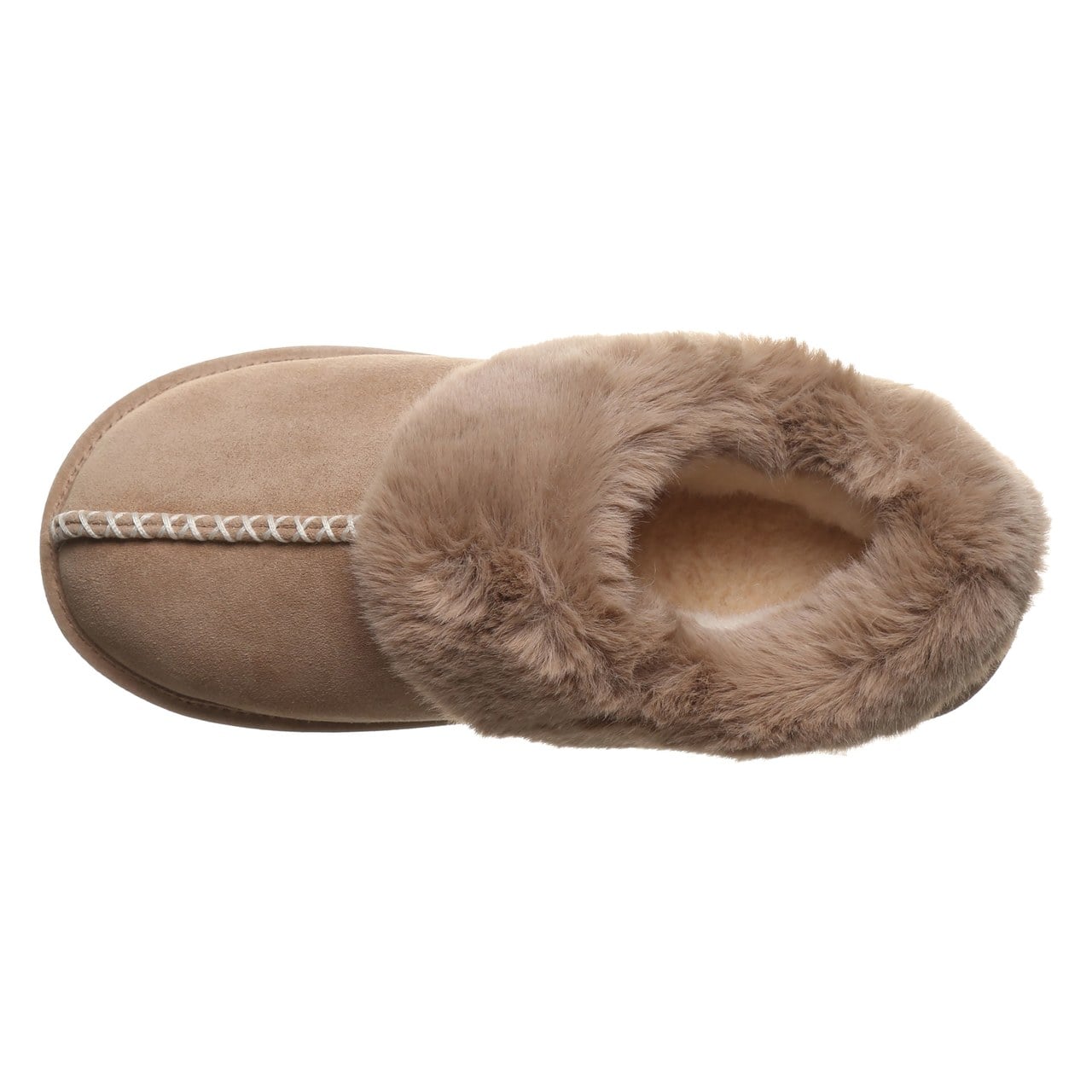 Bearpaw Bella Women's Slippers - 3334w | Cozy Suede Comfort Slippers - BIRCH - top view