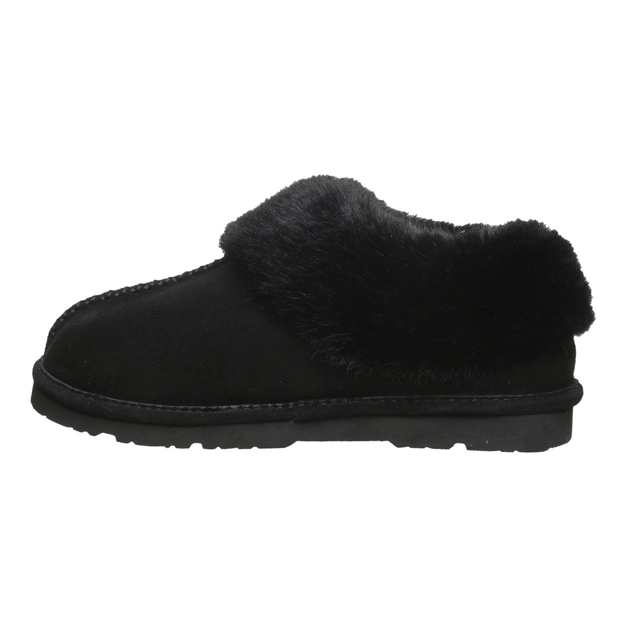 Bearpaw Bella Women's Slippers - 3334w | Cozy Suede Comfort Slippers - Black - side view
