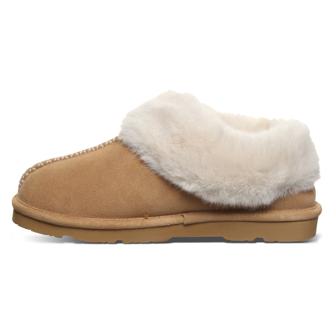 Bearpaw Bella Women's Slippers - 3334w | Cozy Suede Comfort Slippers - ICED COFFEE - side view