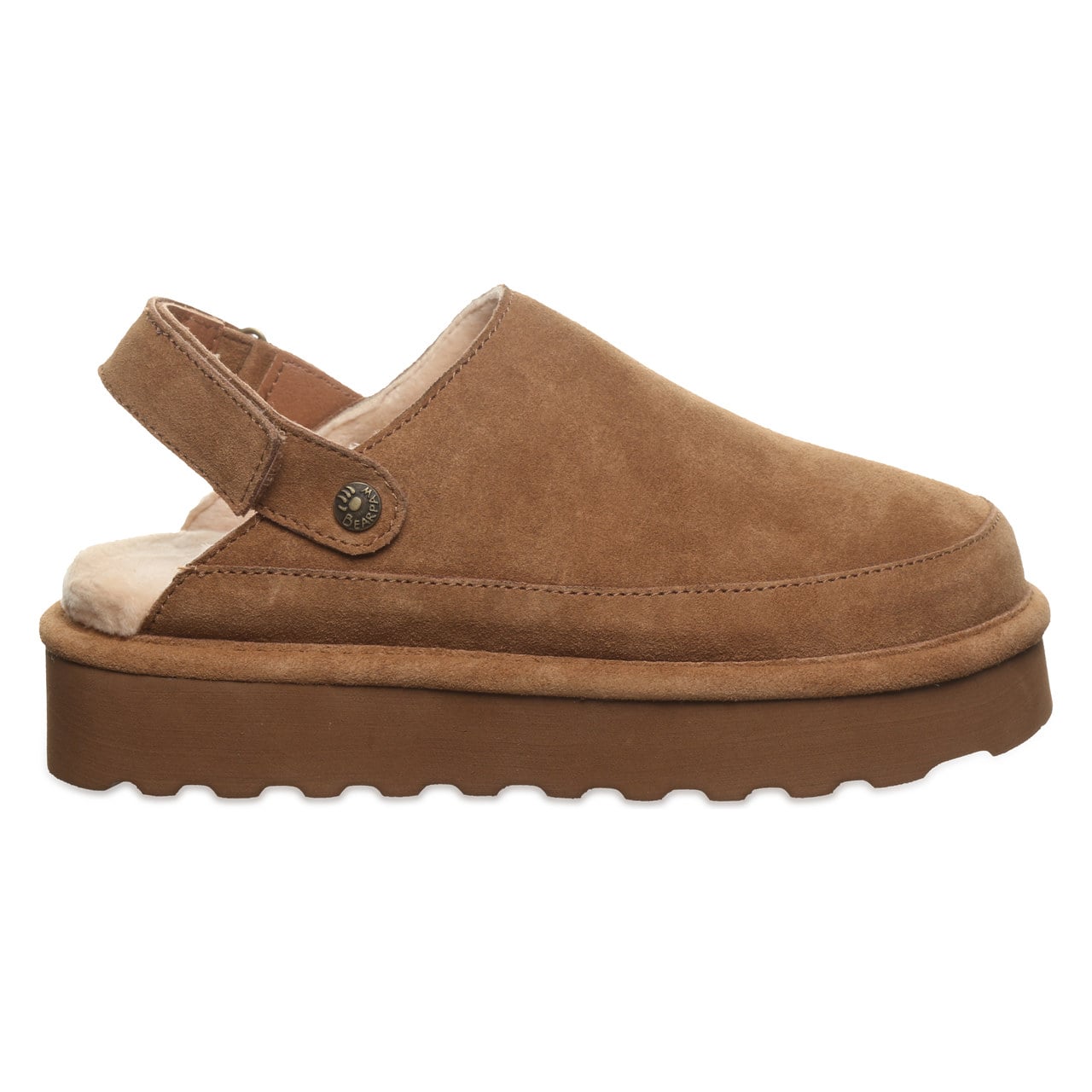 Bearpaw Brooke Women's Shoe - 3355w Women's Cozy Slip-on Clog - HICKORY - side view 2