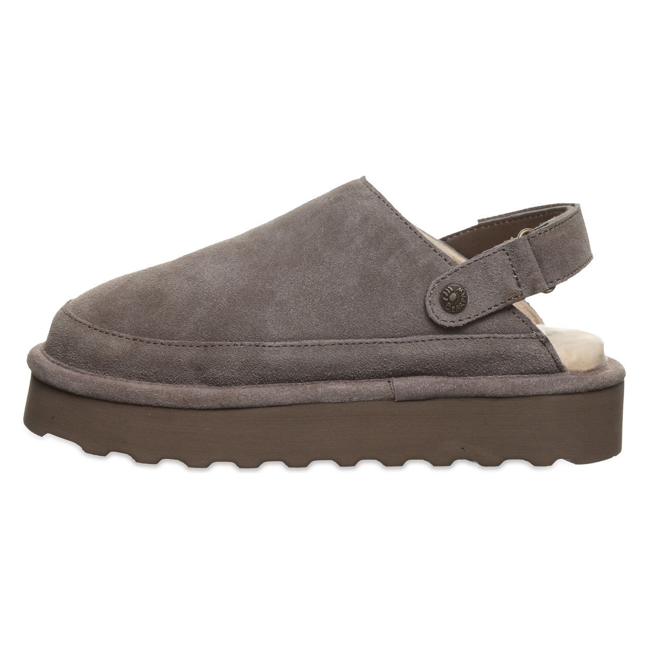 Bearpaw Brooke Women's Shoe - 3355w Women's Cozy Slip-on Clog - MOREL - side view