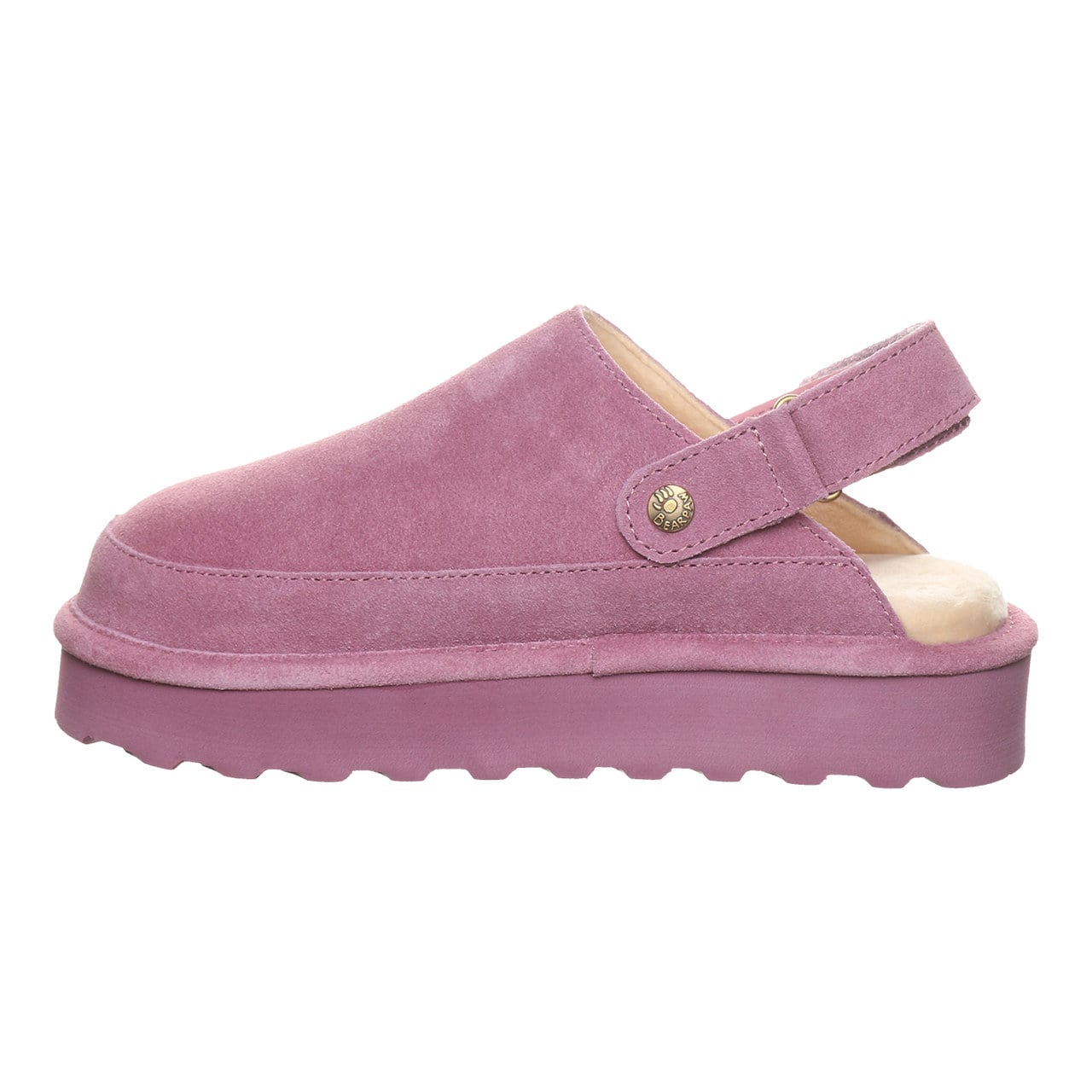 Bearpaw Brooke Women's Shoe - 3355w Women's Cozy Slip-on Clog - Rose Mauve - side view