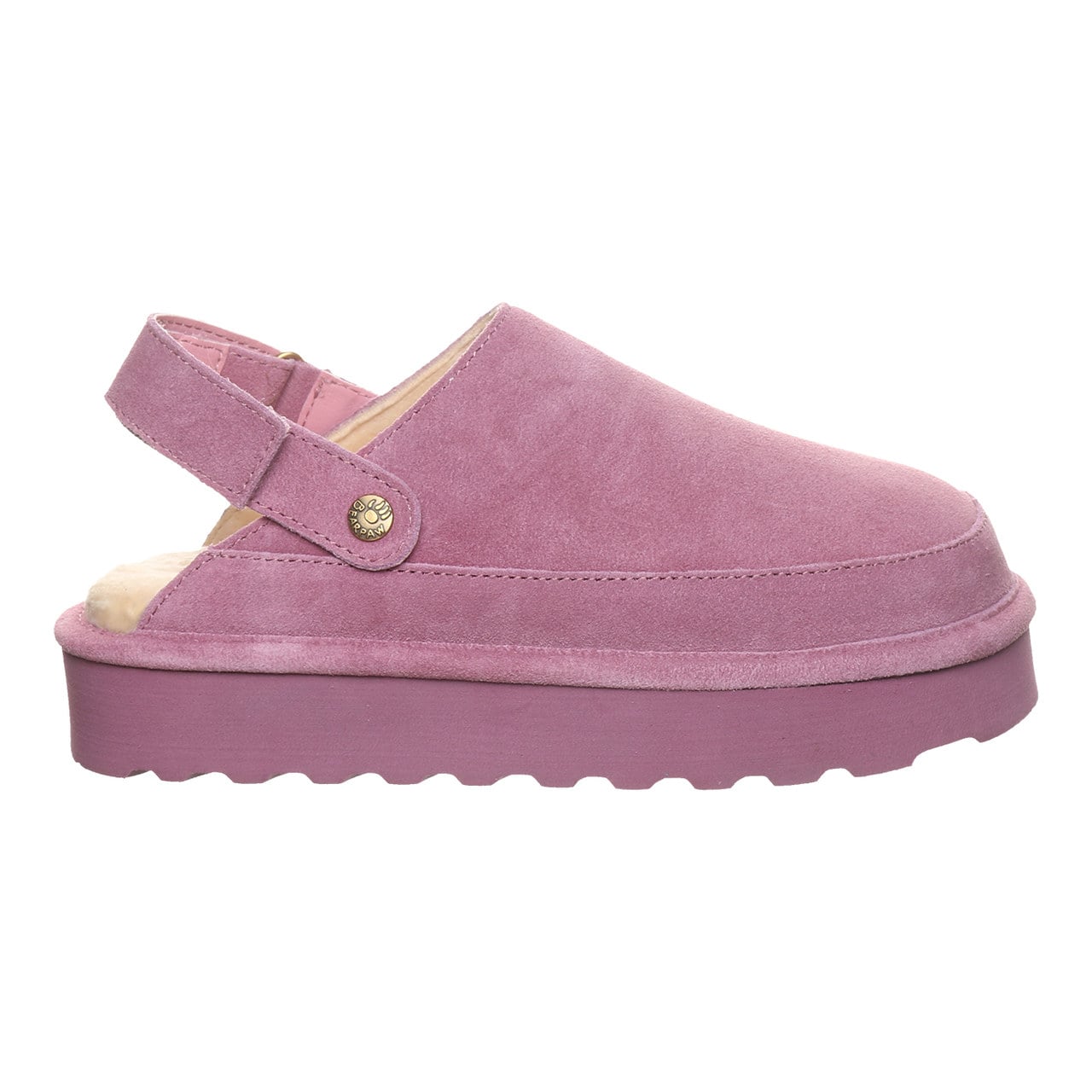 Bearpaw Brooke Women's Shoe - 3355w Women's Cozy Slip-on Clog - Rose Mauve - side view 2