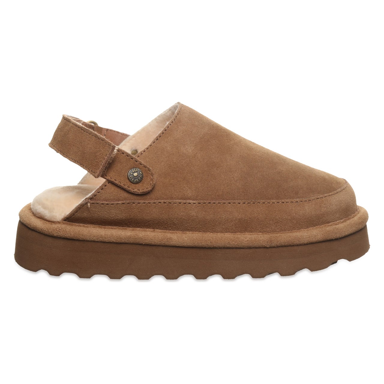 Bearpaw Brooke Youth Cozy Step-In Slippers - Hickory - side view 2