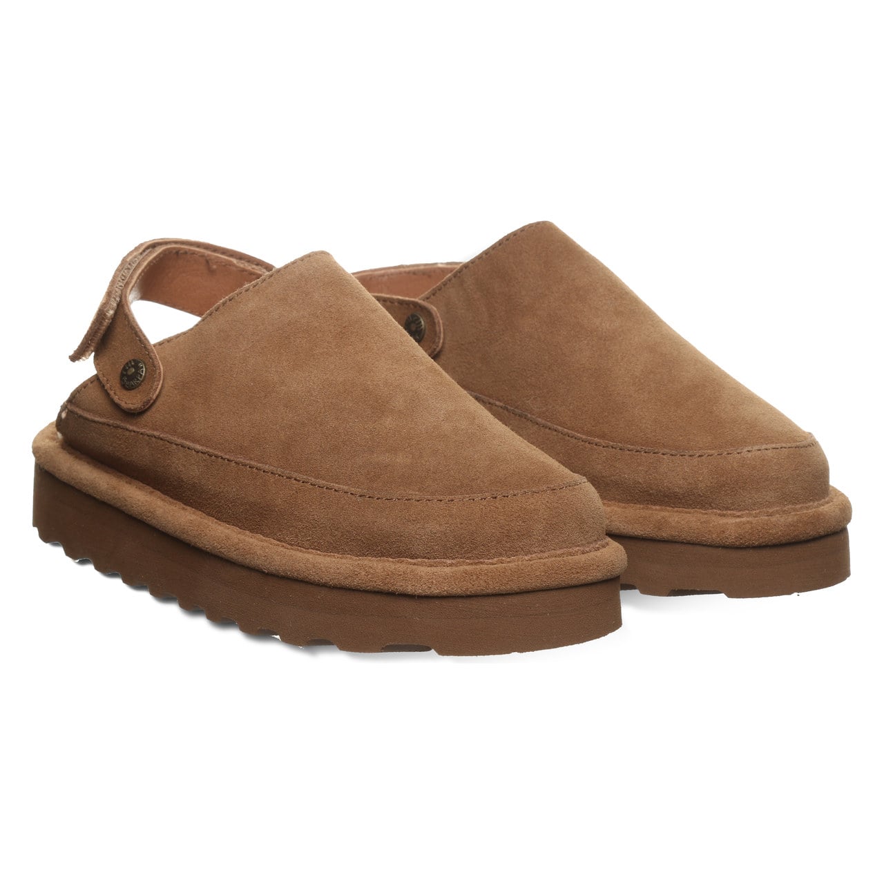 Bearpaw Brooke Youth Cozy Step-In Slippers - Hickory - pair view