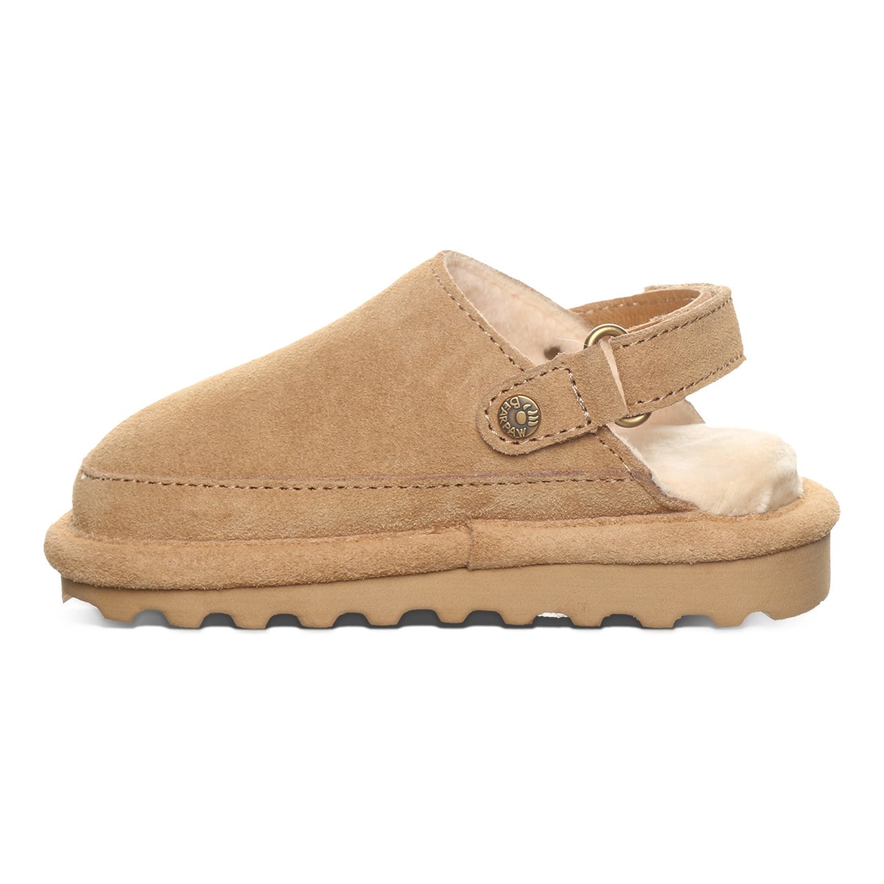 Bearpaw Brooke Youth Cozy Step-In Slippers - Iced Coffee - side view