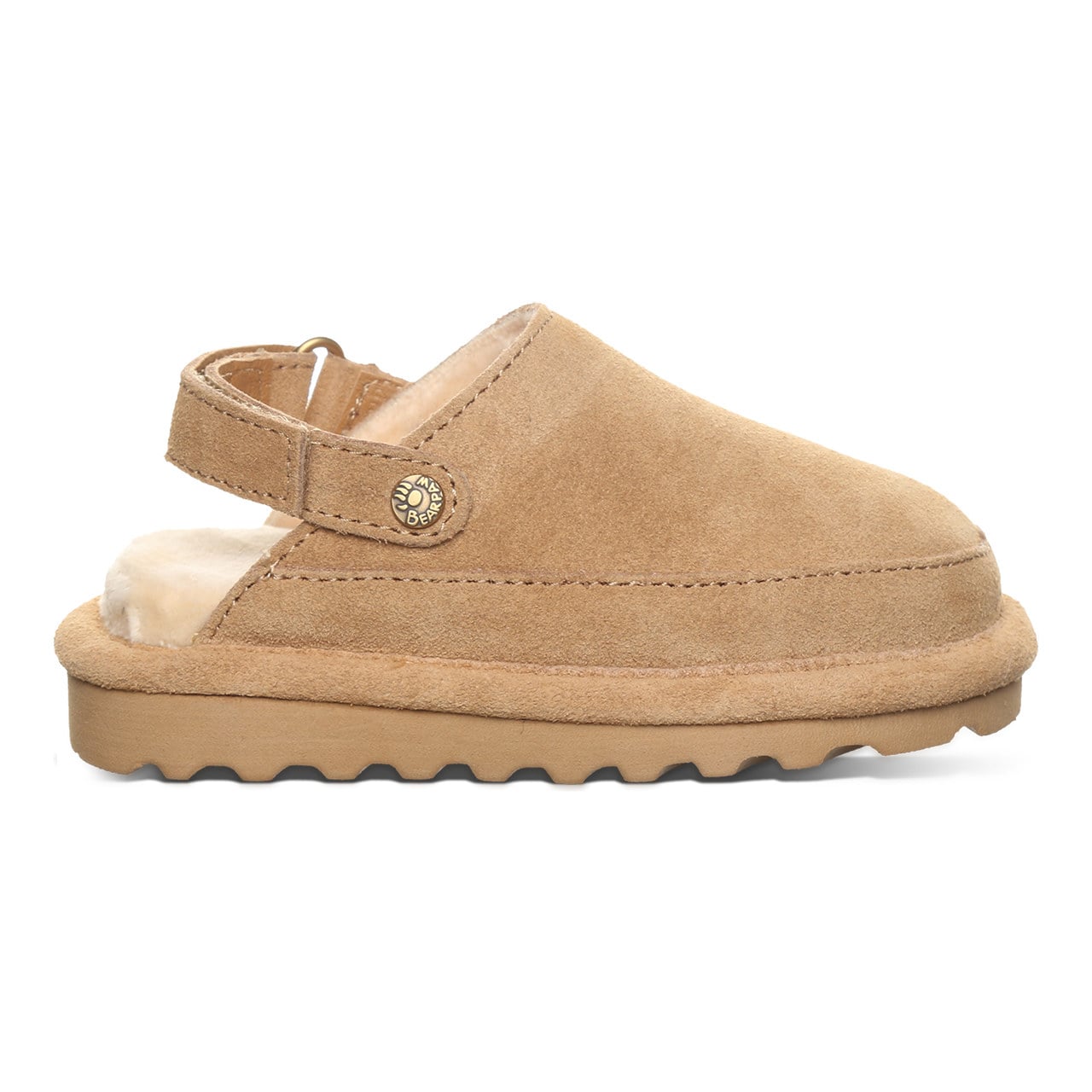 Bearpaw Brooke Youth Cozy Step-In Slippers - Iced Coffee - side view 2