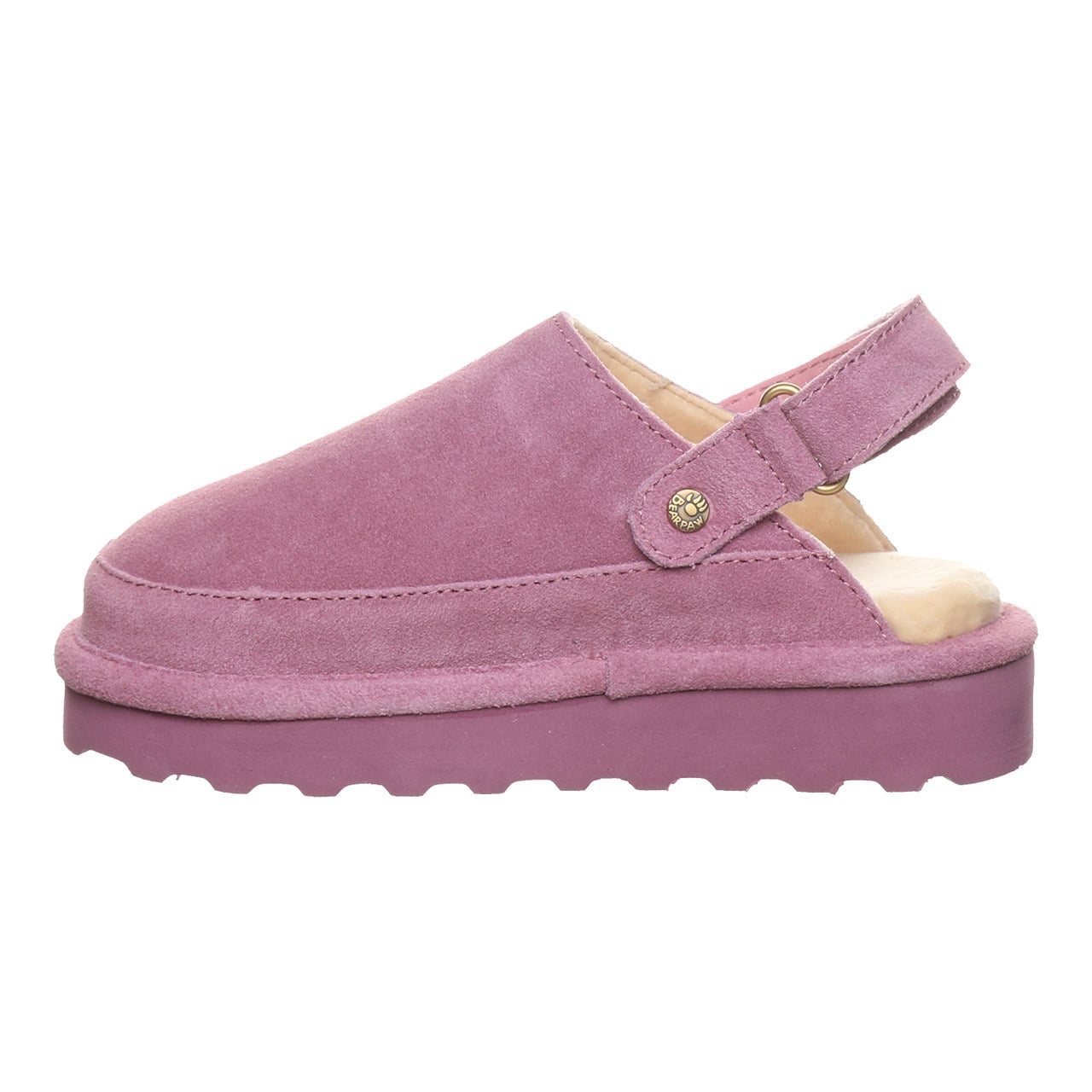 Bearpaw Brooke Youth Cozy Step-In Slippers - Rose Mauve - side view