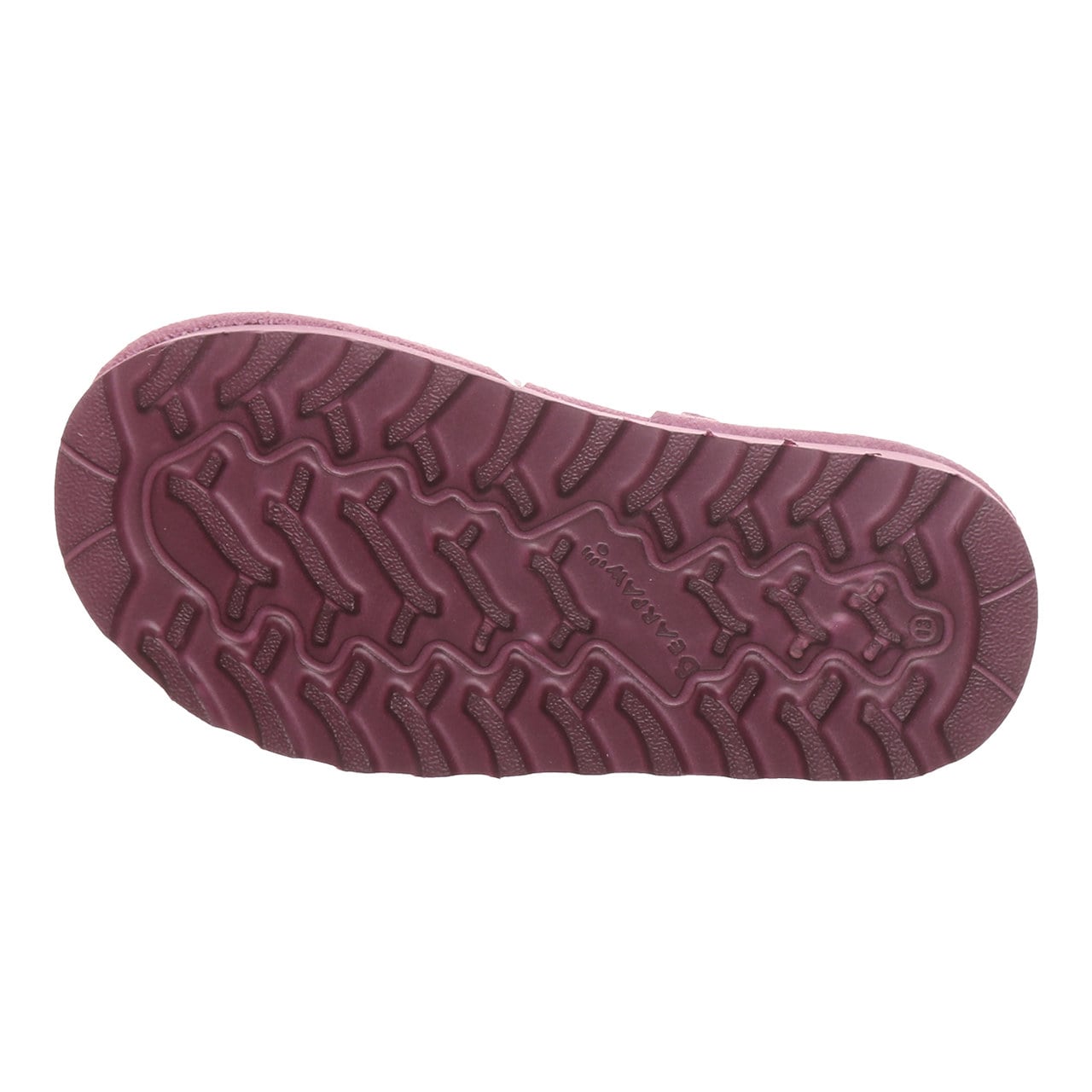 Bearpaw Brooke Youth Cozy Step-In Slippers - Rose Mauve - bottom view