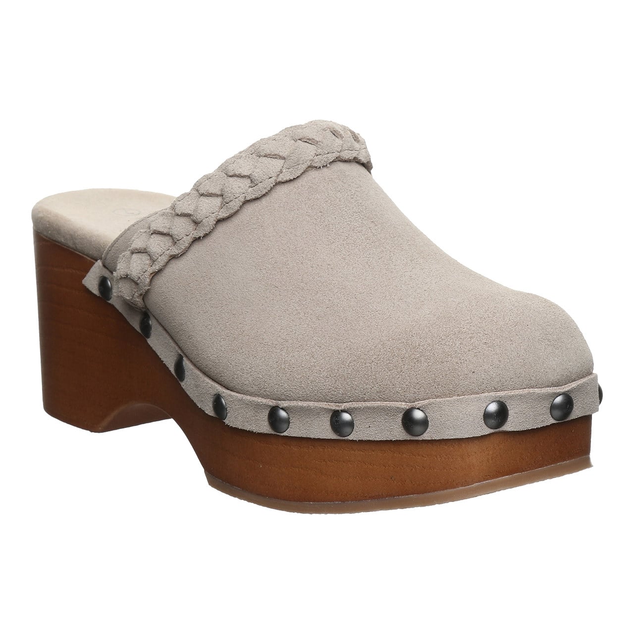 Bearpaw Cossette Women's Slip-On Clog Shoes - Mushroom - angle main