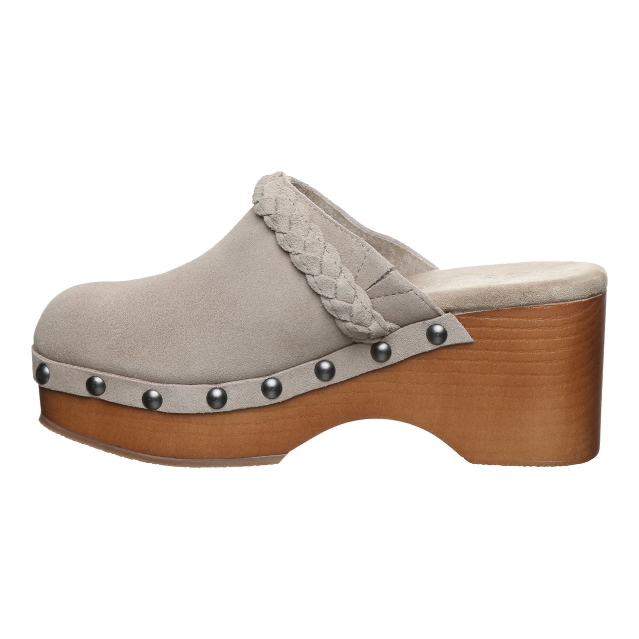 Bearpaw Cossette Women's Slip-On Clog Shoes - Mushroom - side view