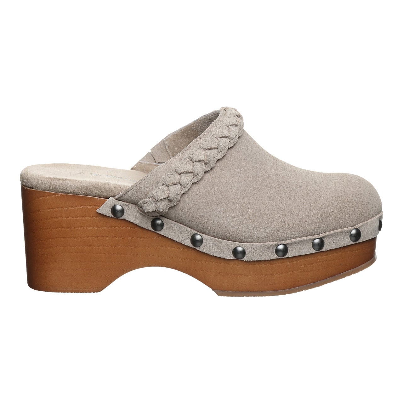 Bearpaw Cossette Women's Slip-On Clog Shoes - Mushroom - side view 2