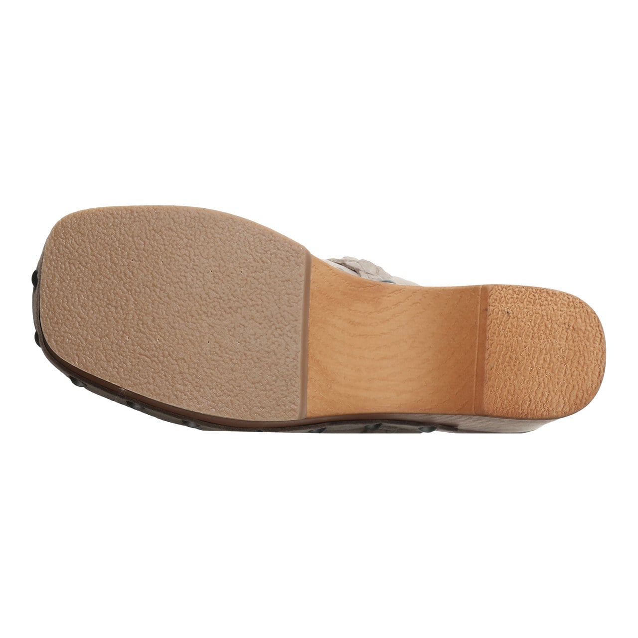 Bearpaw Cossette Women's Slip-On Clog Shoes - Mushroom - bottom view