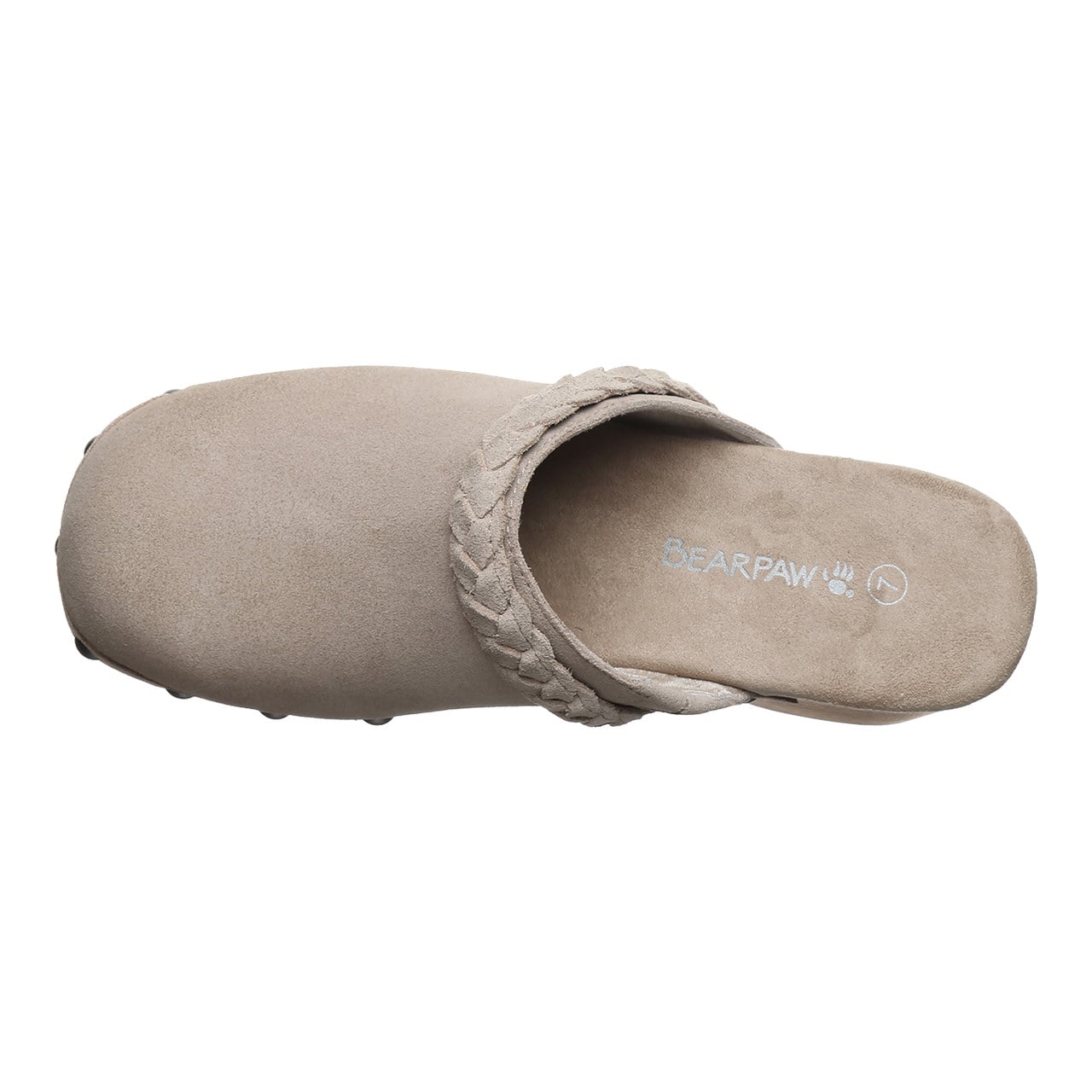 Bearpaw Cossette Women's Slip-On Clog Shoes - Mushroom - top view