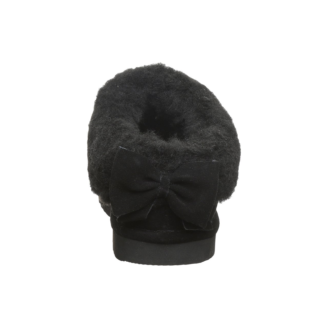 Bearpaw Delanie Women's Step-In Faux Fur Slippers - Black - back view