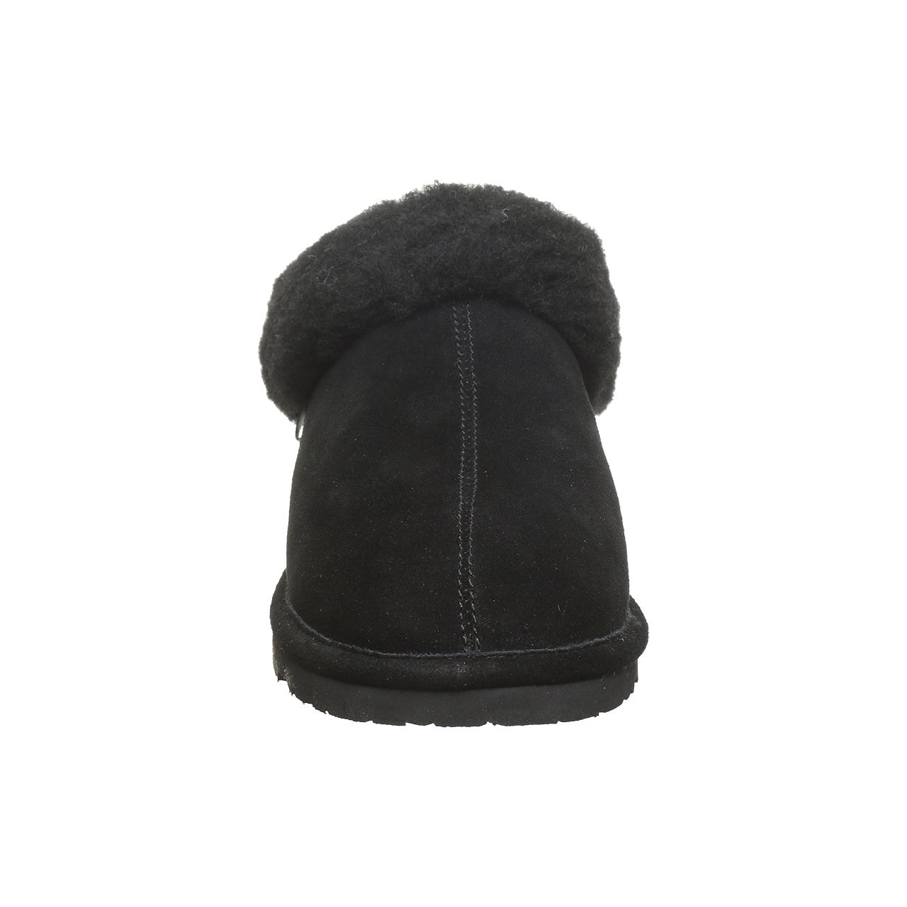 Bearpaw Delanie Women's Step-In Faux Fur Slippers - Black - front view