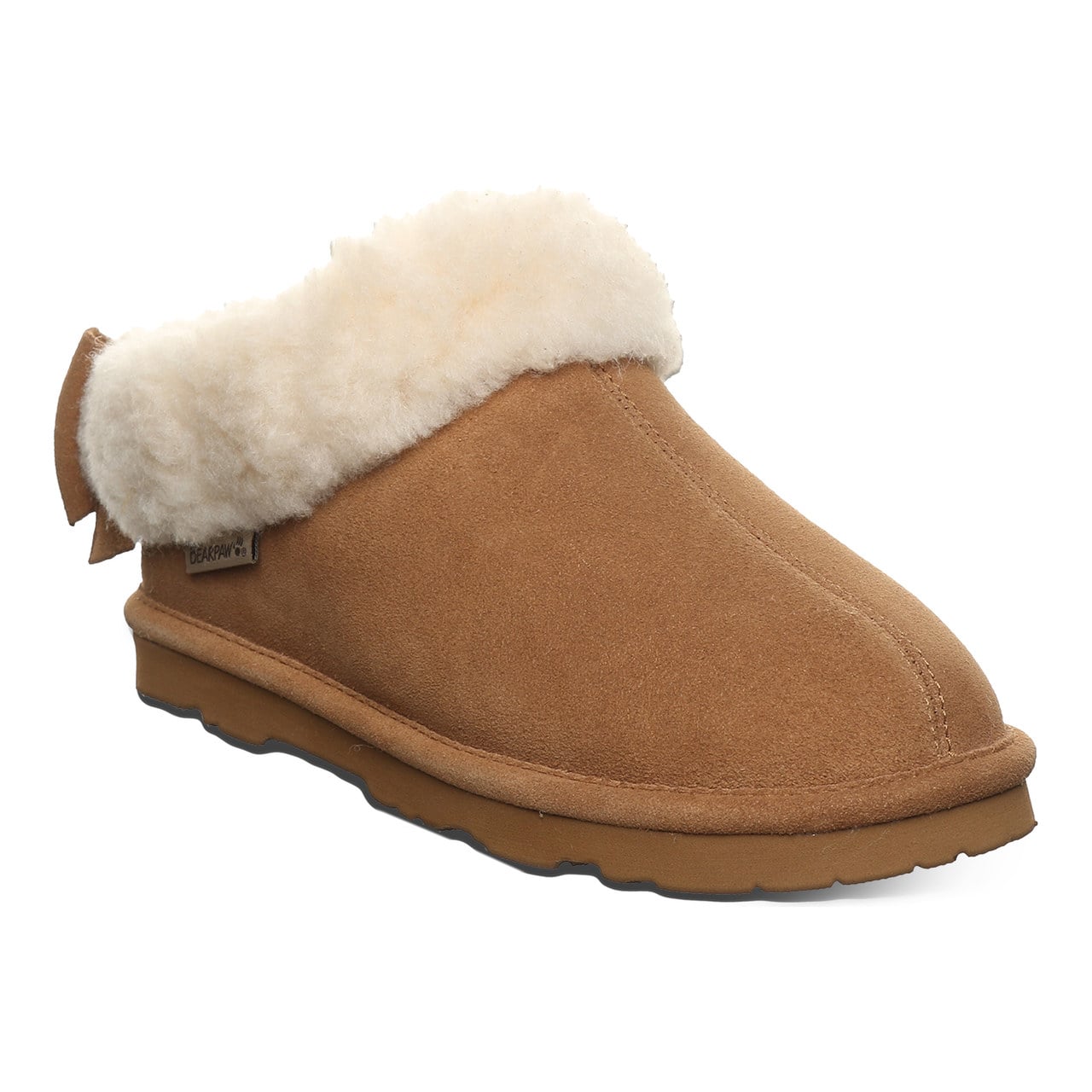 Bearpaw Delanie Women's Step-In Faux Fur Slippers - Hickory - angle main