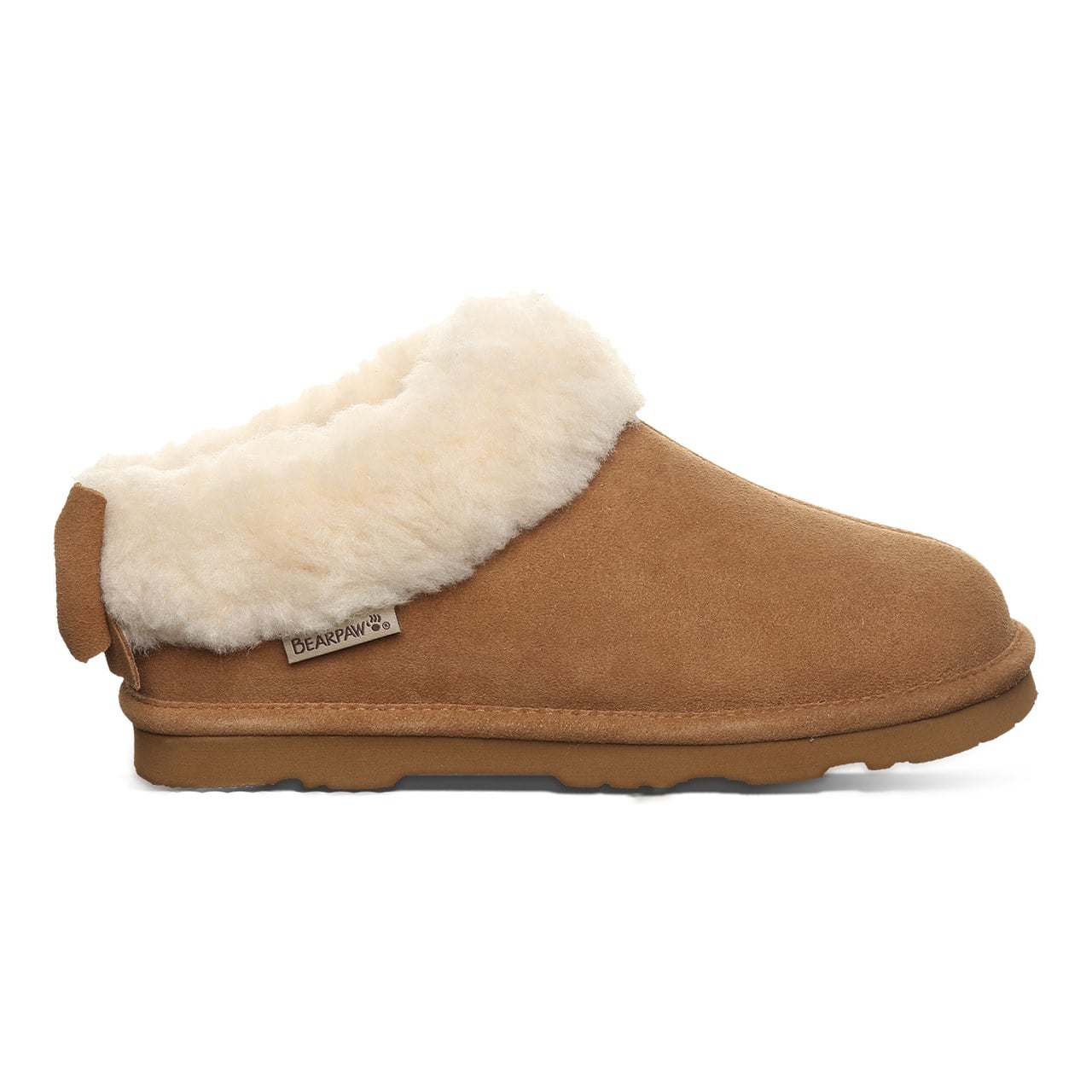 Bearpaw Delanie Women's Step-In Faux Fur Slippers - Hickory - side view 2