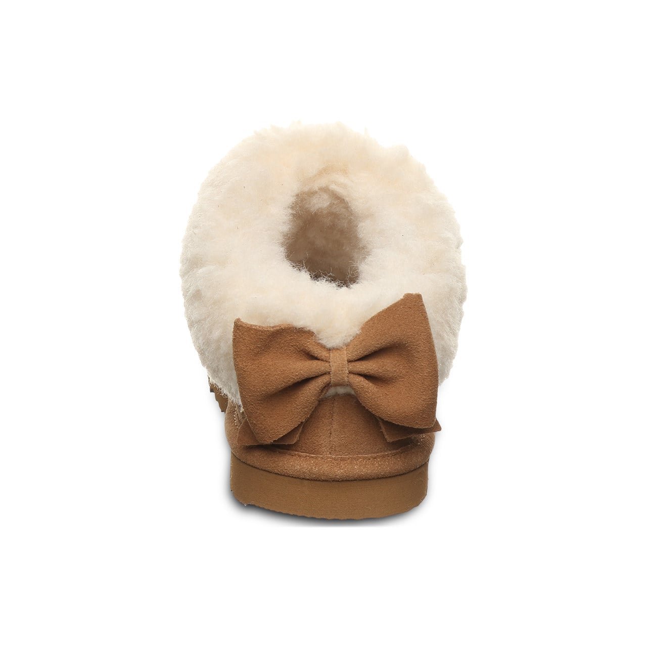 Bearpaw Delanie Women's Step-In Faux Fur Slippers - Hickory - back view
