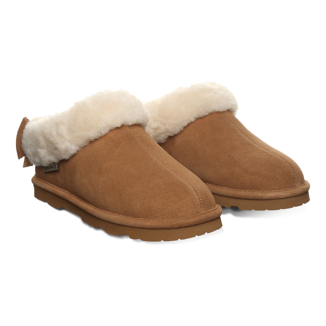 Bearpaw Delanie Women's Step-In Faux Fur Slippers - Hickory - pair view