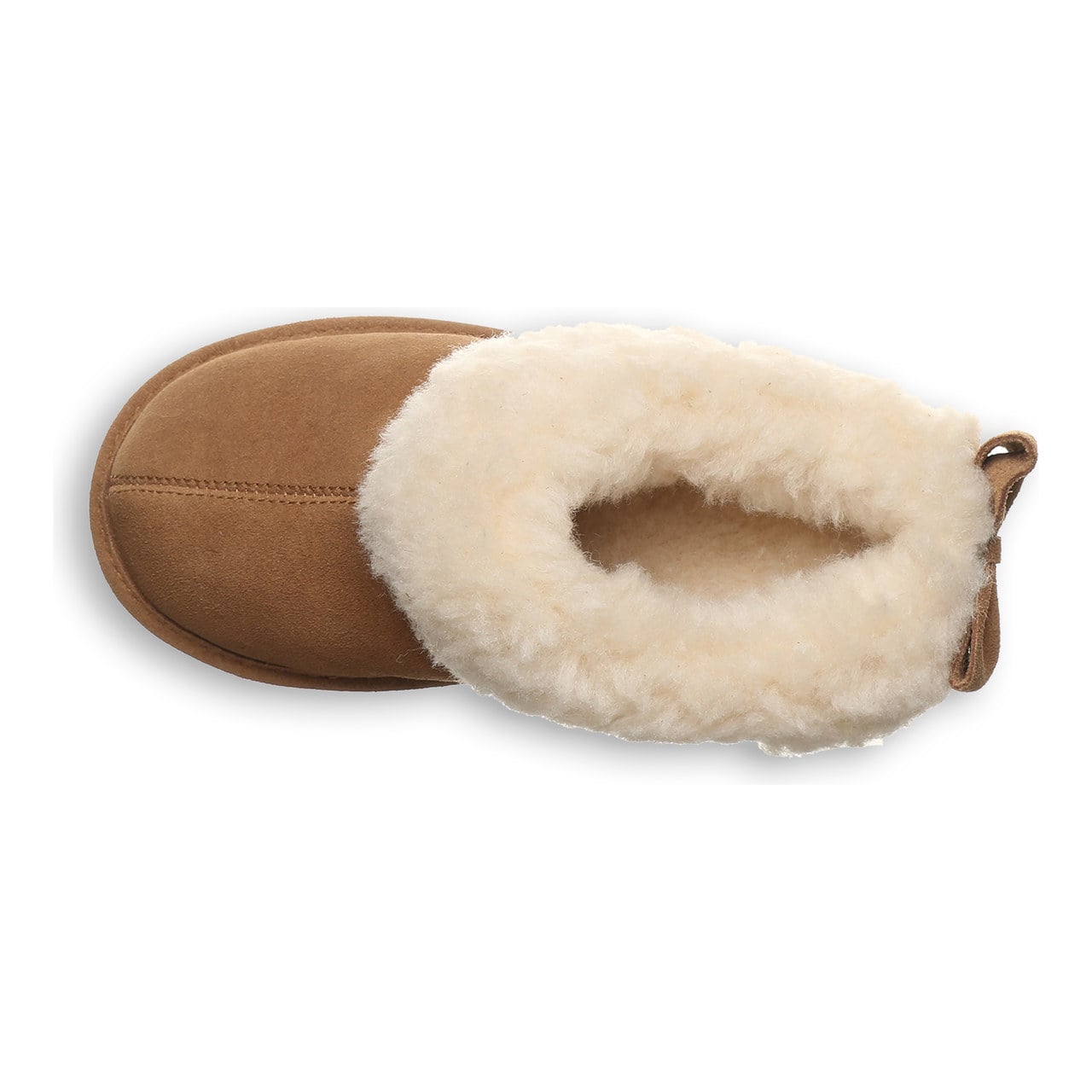 Bearpaw Delanie Youth Cozy Slip-On Slippers - Hickory - top view