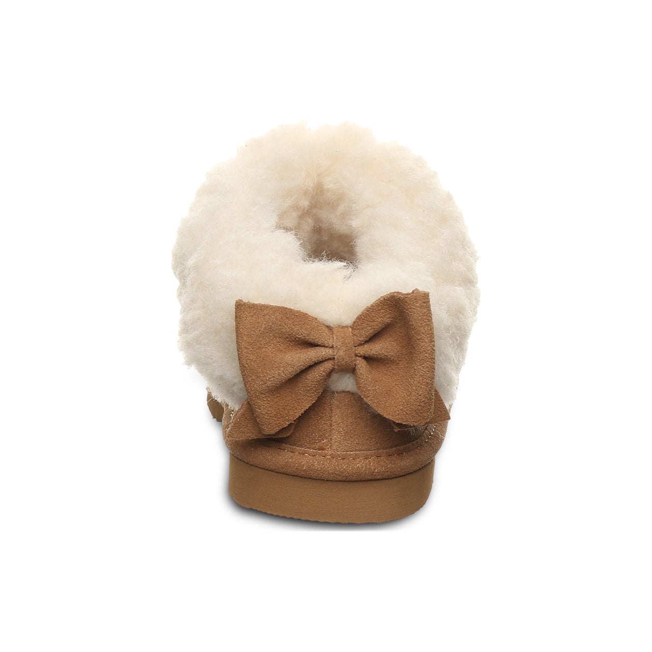 Bearpaw Delanie Youth Cozy Slip-On Slippers - Hickory - back view