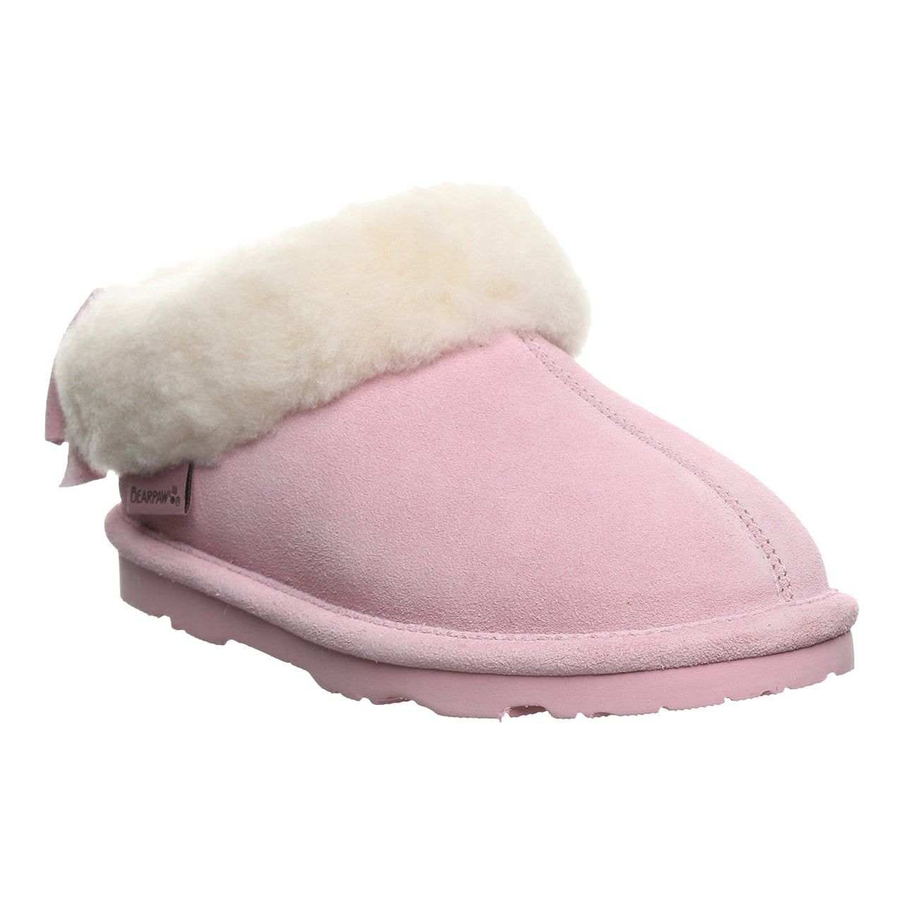 Bearpaw Delanie Youth Cozy Slip-On Slippers - Pink Lemonade - angle main