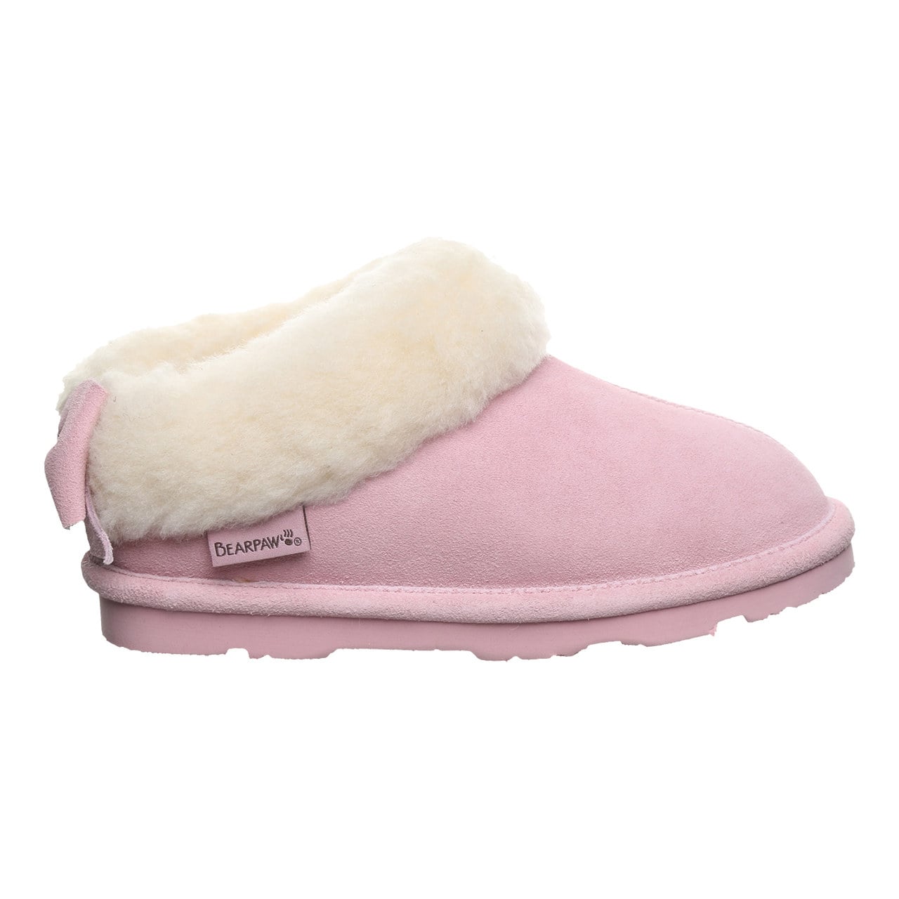 Bearpaw Delanie Youth Cozy Slip-On Slippers - Pink Lemonade - side view 2