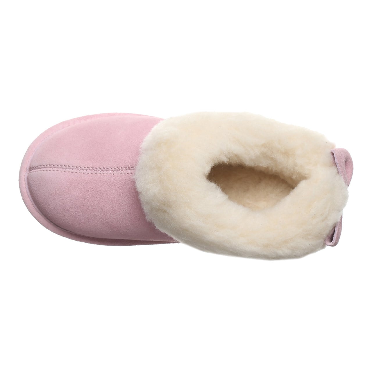 Bearpaw Delanie Youth Cozy Slip-On Slippers - Pink Lemonade - top view