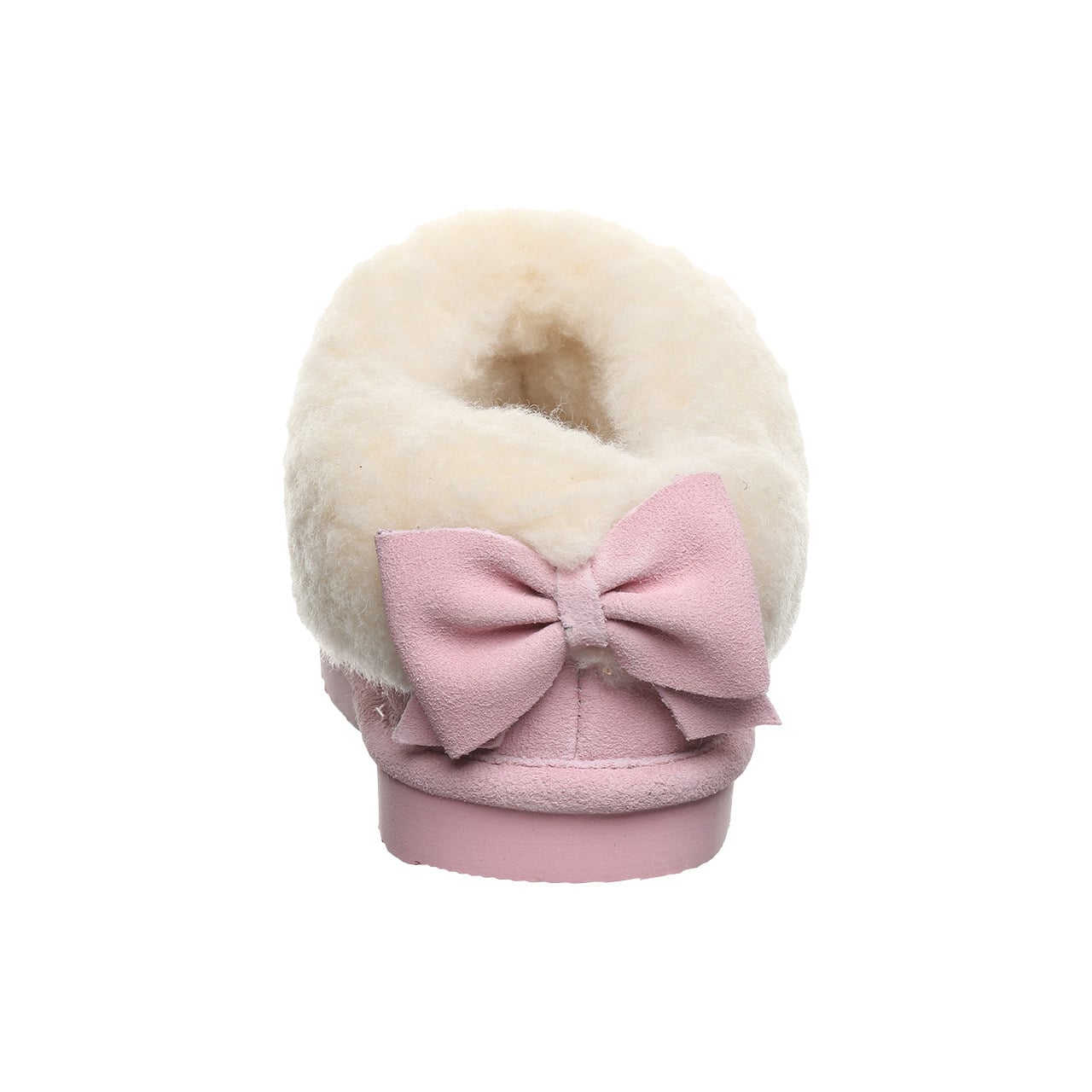 Bearpaw Delanie Youth Cozy Slip-On Slippers - Pink Lemonade - back view