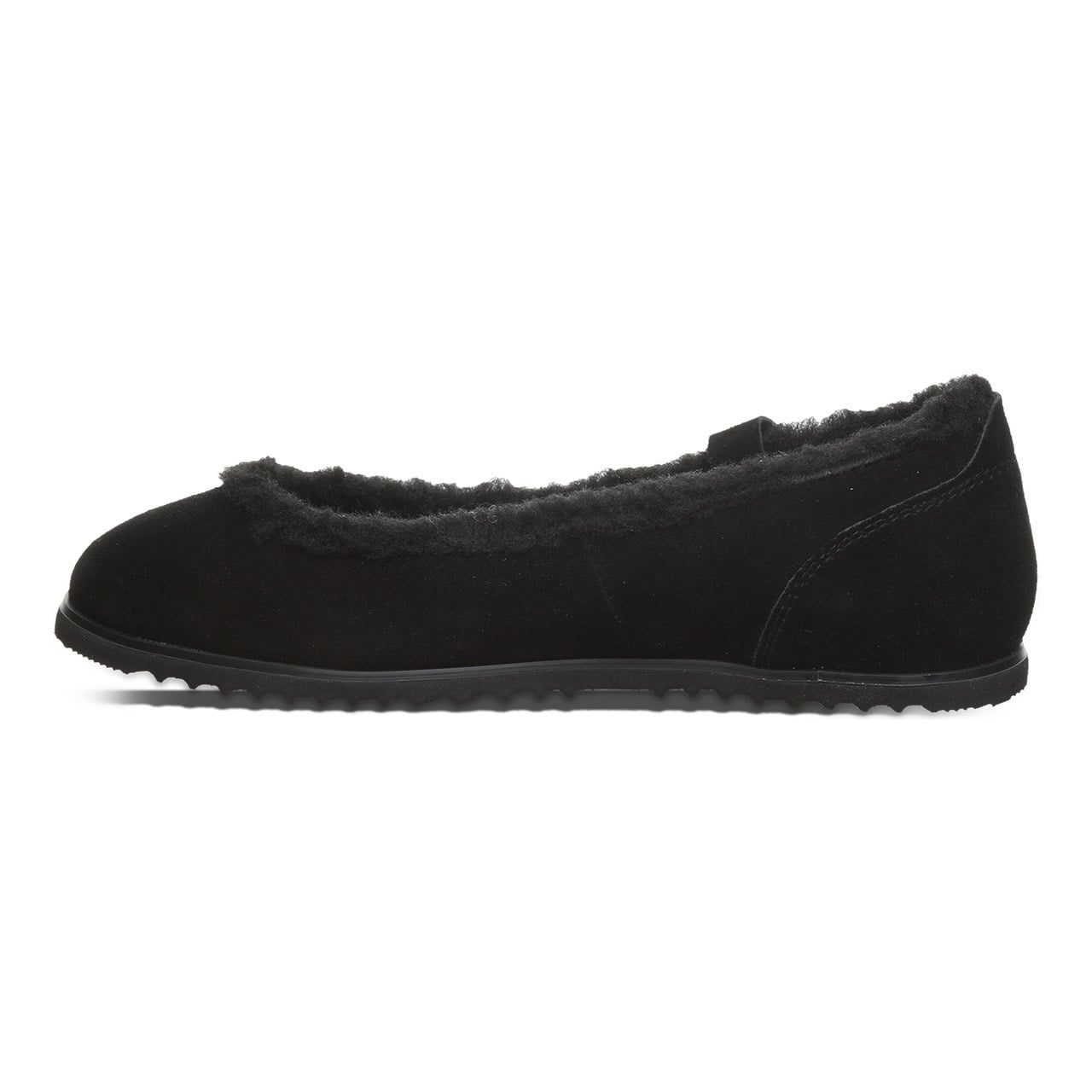Bearpaw Delphi Women's Winter Ballet Flats - Black - side view
